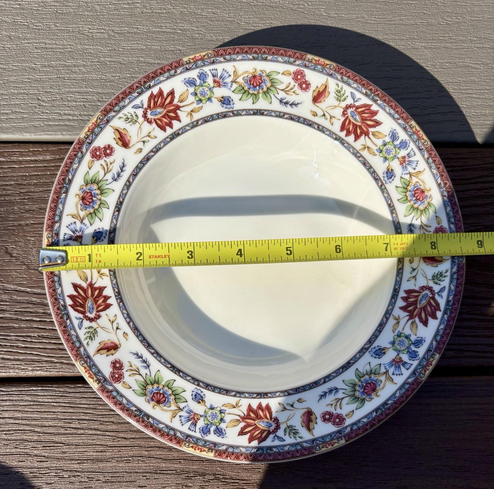 Queen’s Indian Tree Rim Soup Salad Bowls 8.5″ – Set of 4 Multicolor Floral