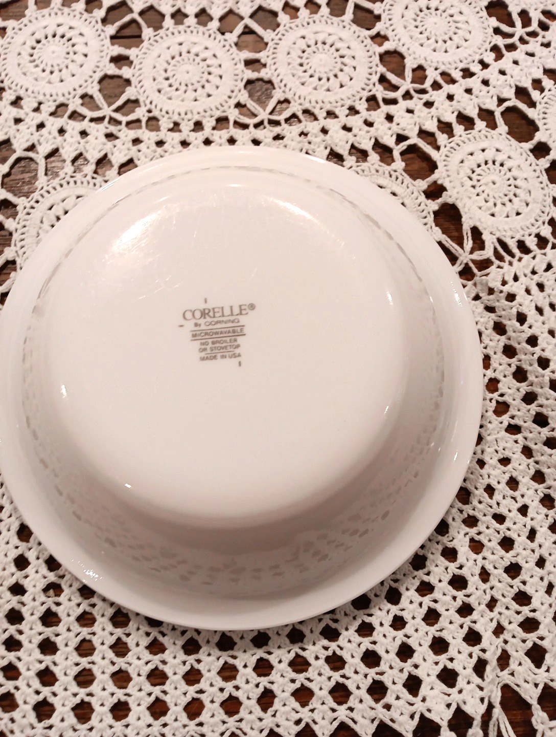 Corelle Bowls White Swirl With Blue Stripe 6 1/4 Inch Set Of 3🥀