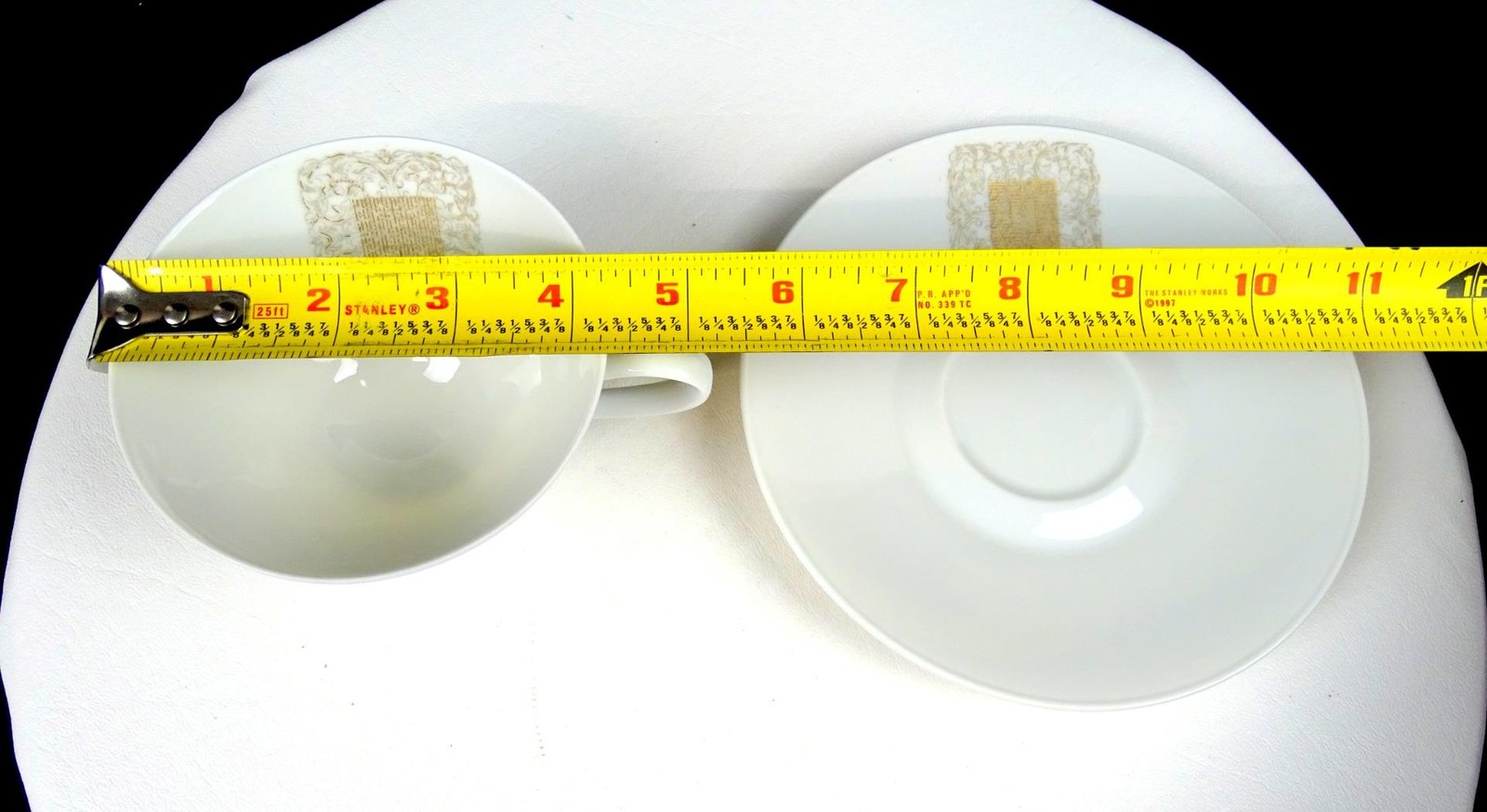 Rosenthal Continental Porcelain Lace Antique Vintage 2.2″ Cup & Saucer Set 1963