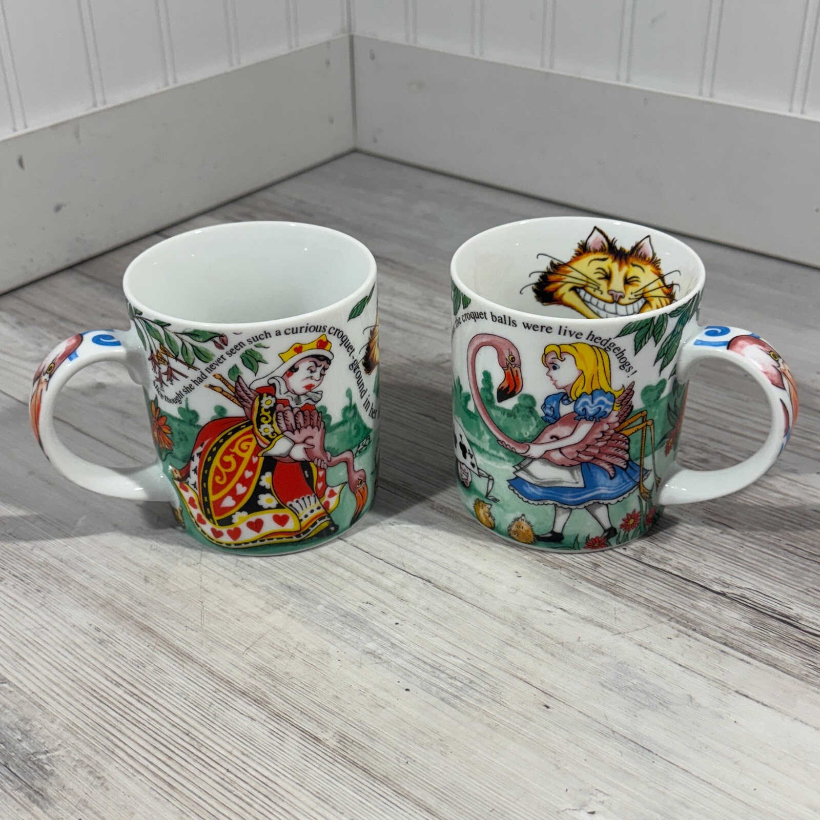 Lot 2 Alice In Wonderland Cafe Ceramic Mugs Tea Coffee Cups Paul Cardew England