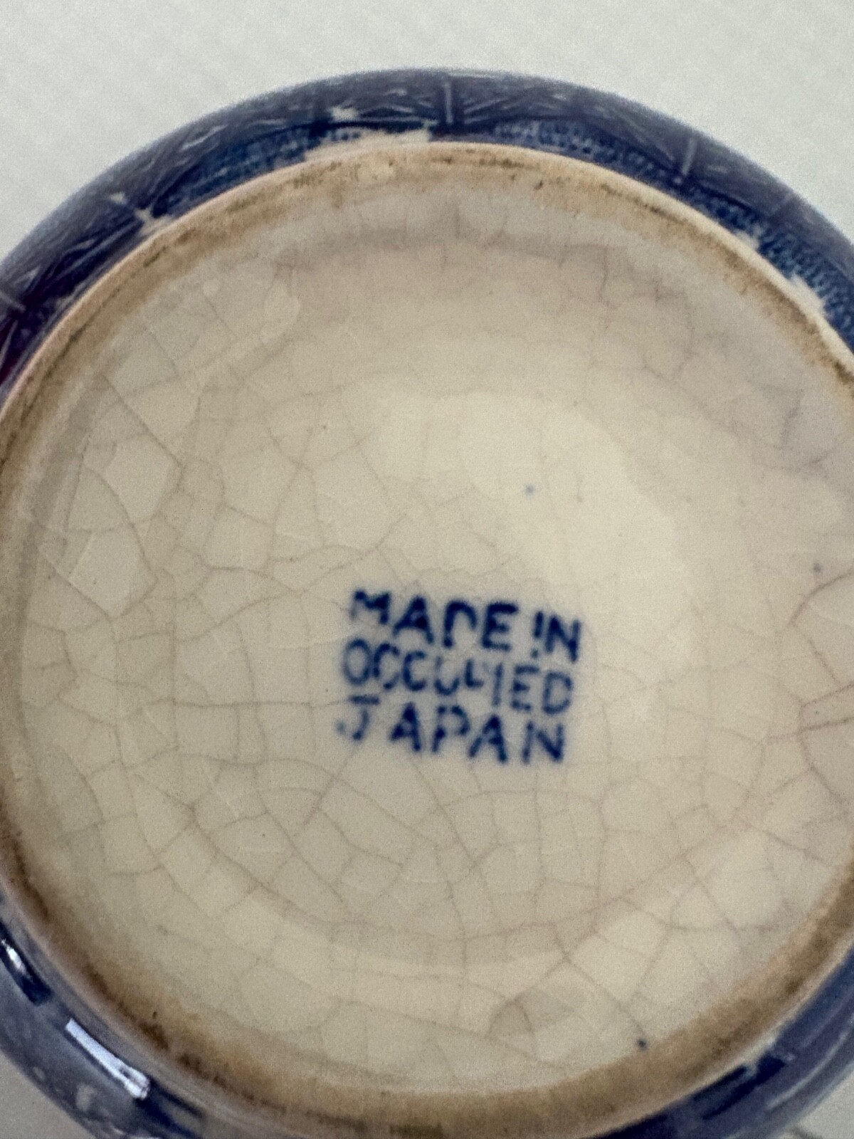 Blue Willow Made in Occupied Japan Set of 2 Tea Cups & Saucers