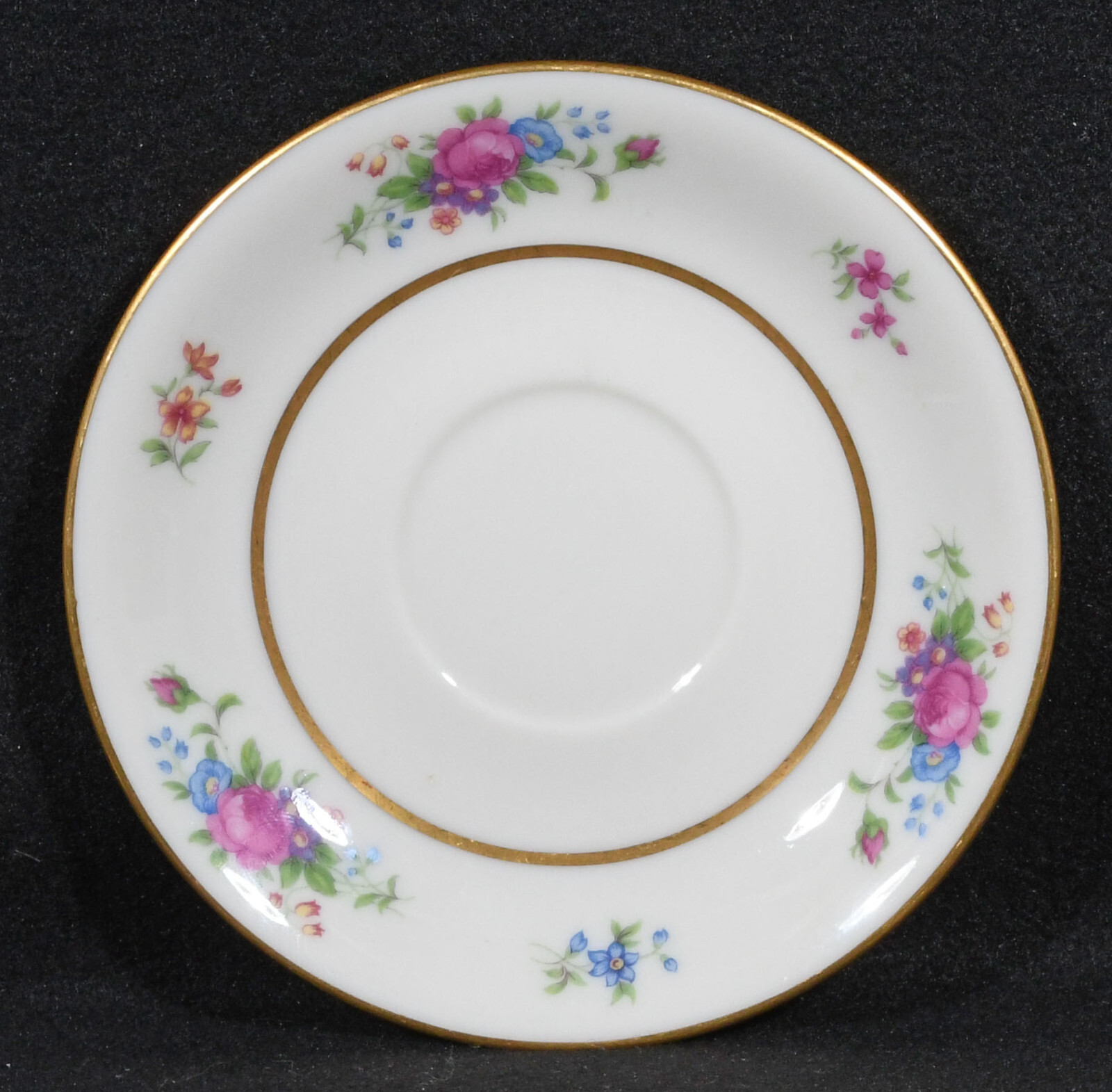 Lenox Rose J300 Cup 2″ Tall & Saucer 5 5/8″ Gold Trim
