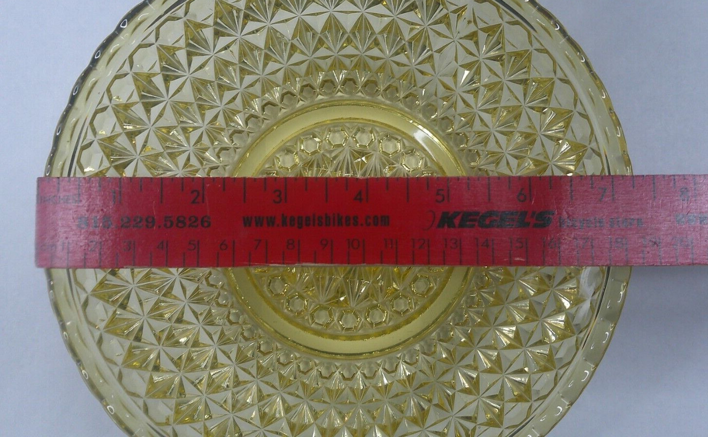 Pressed Diamond, #775, Central Glass Co, Amber Bowl, EAPG, USA, c1885, VgCd