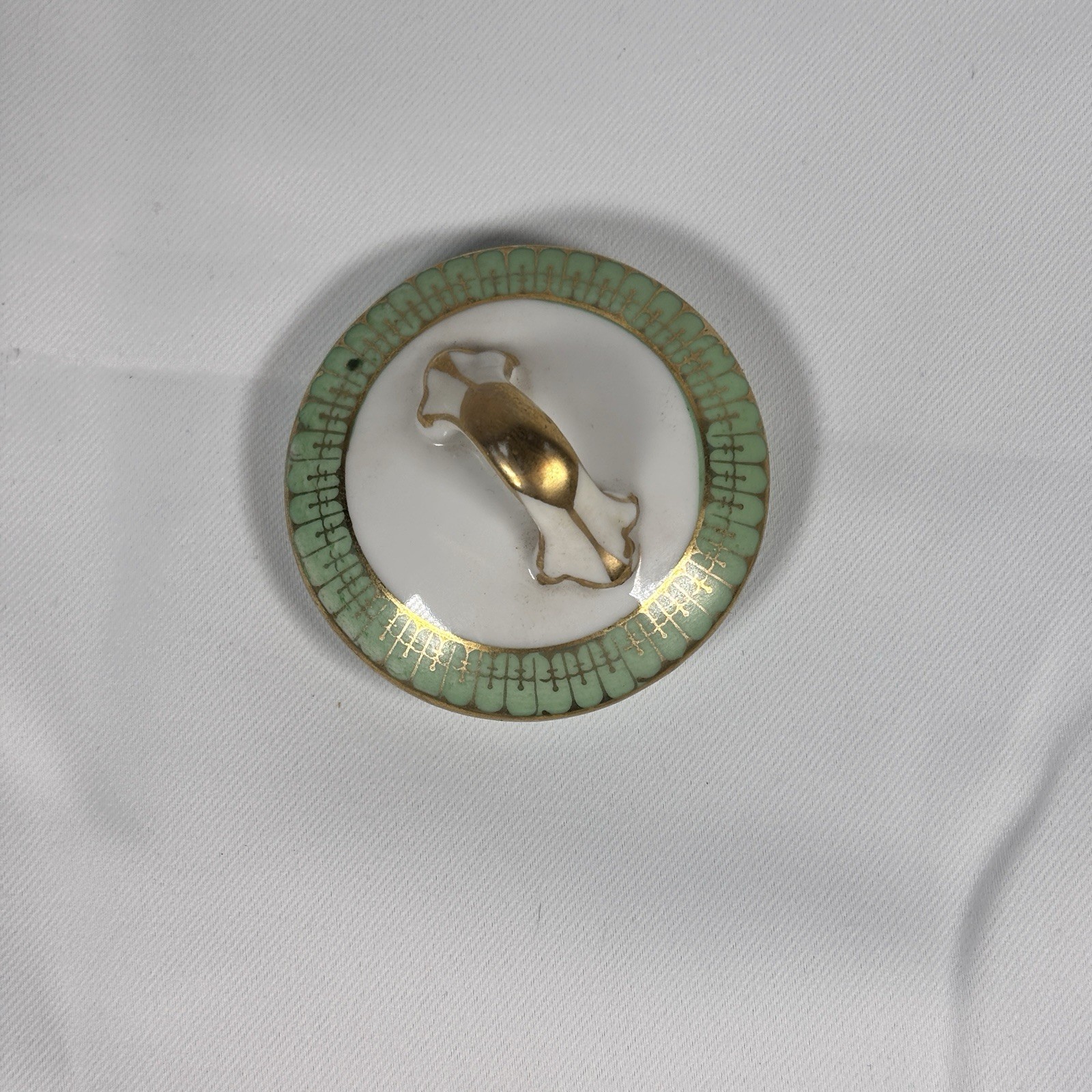 Antique Nippon Hand Painted Porcelain Creamer with lid And Saucer