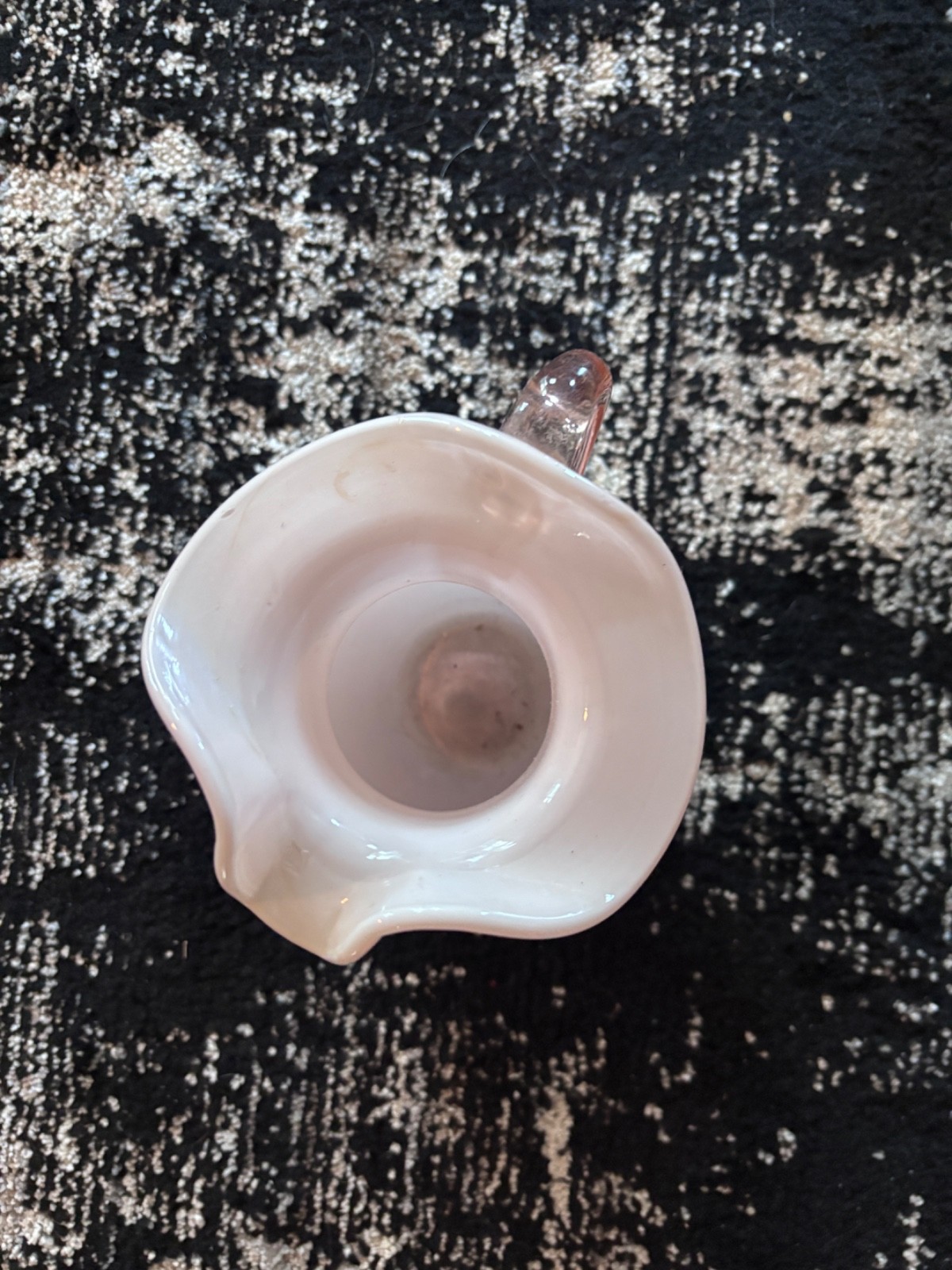 Vintage Peach Blush Glass Pitcher