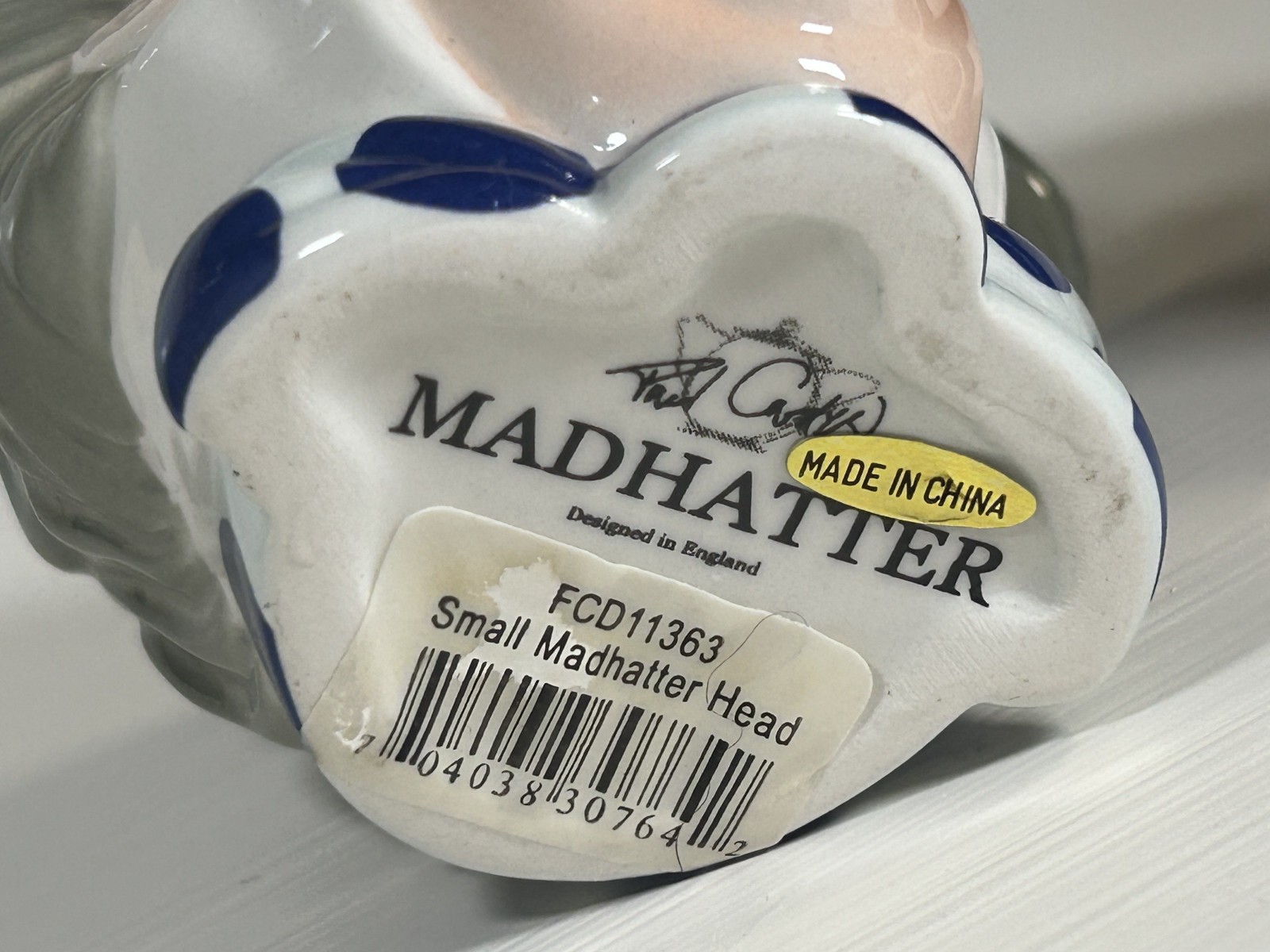 Cardew Small Mad Hatter Head Teapot Alice in Wonderland Creamer Pitcher Quirky