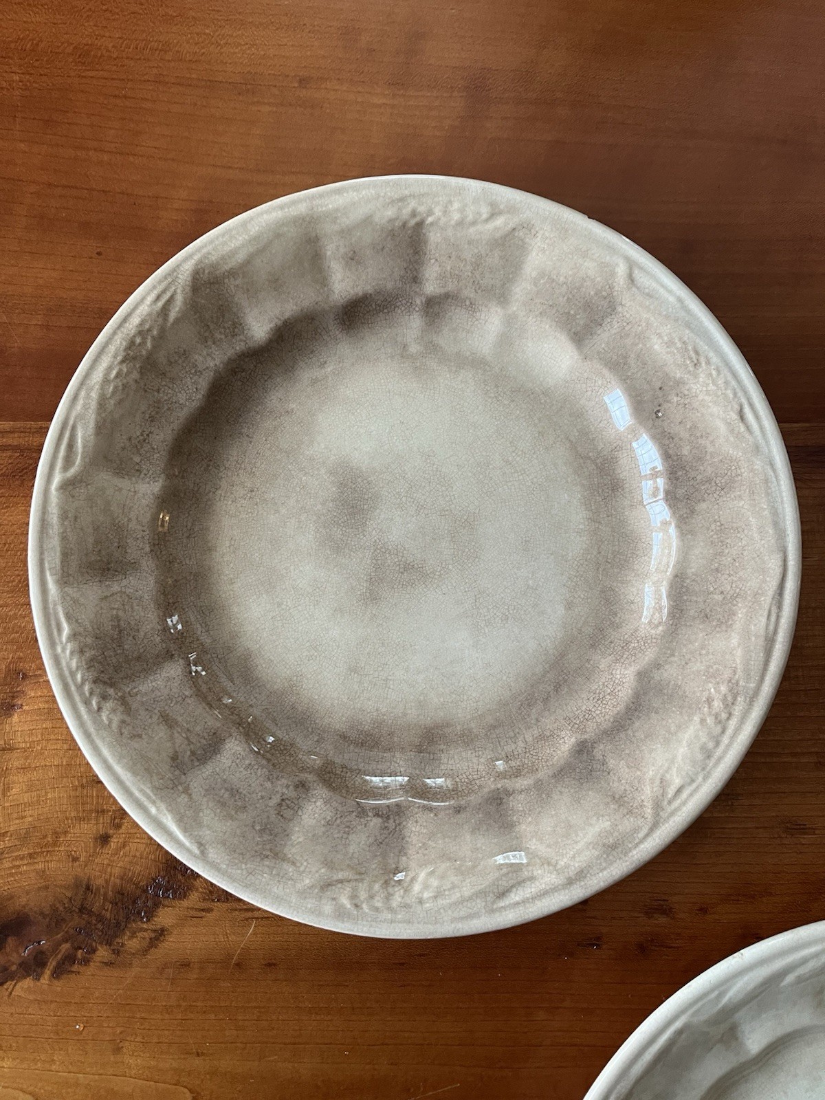 Elsmore And Forster Ironstone China Wheat Plates Lot Of 3