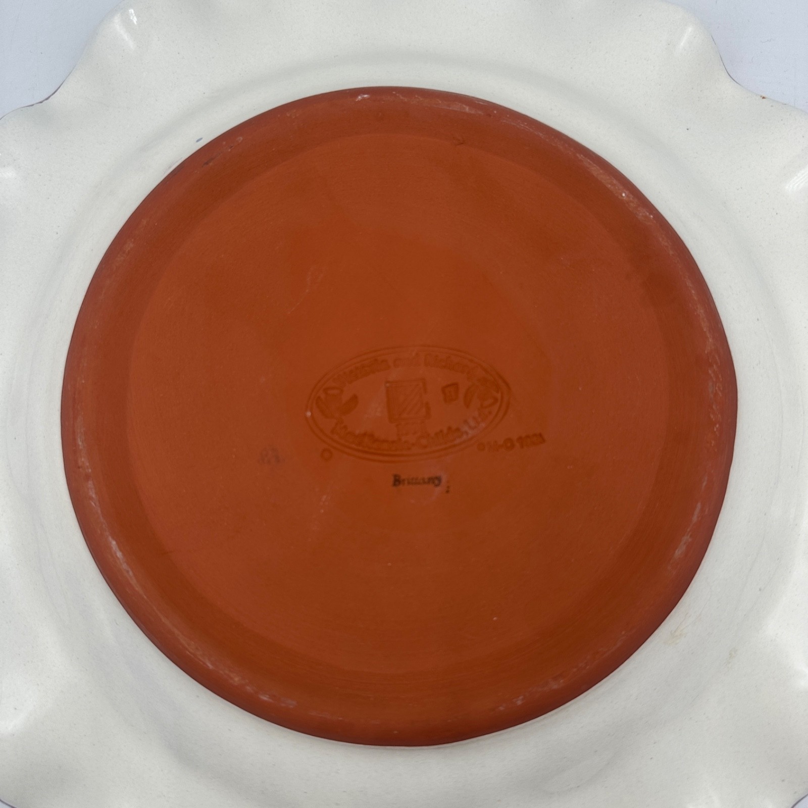 MacKenzie-Childs 1991 Brittany Fluted Round Dinner Plate Platter 11” Retired