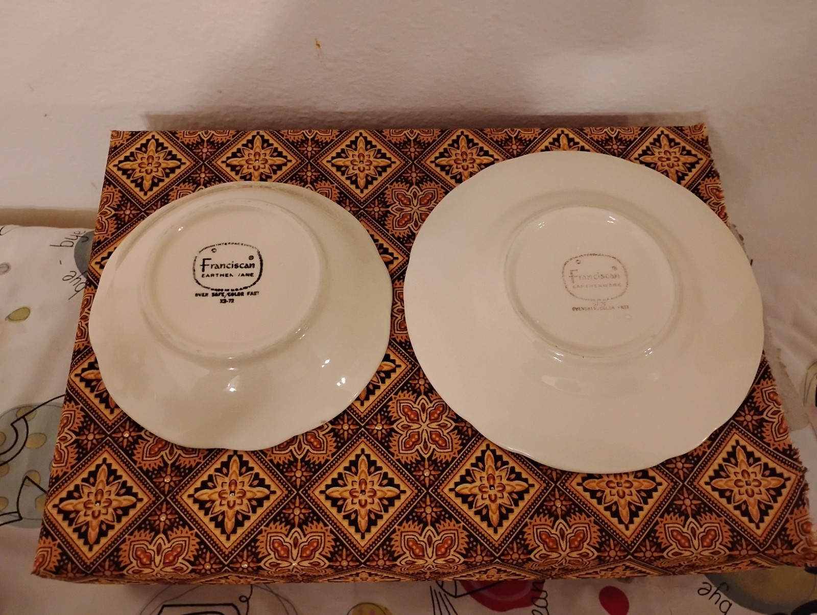 Franciscan Earthenware Floral Rose Round Bowl Set of 2, White Pink Green