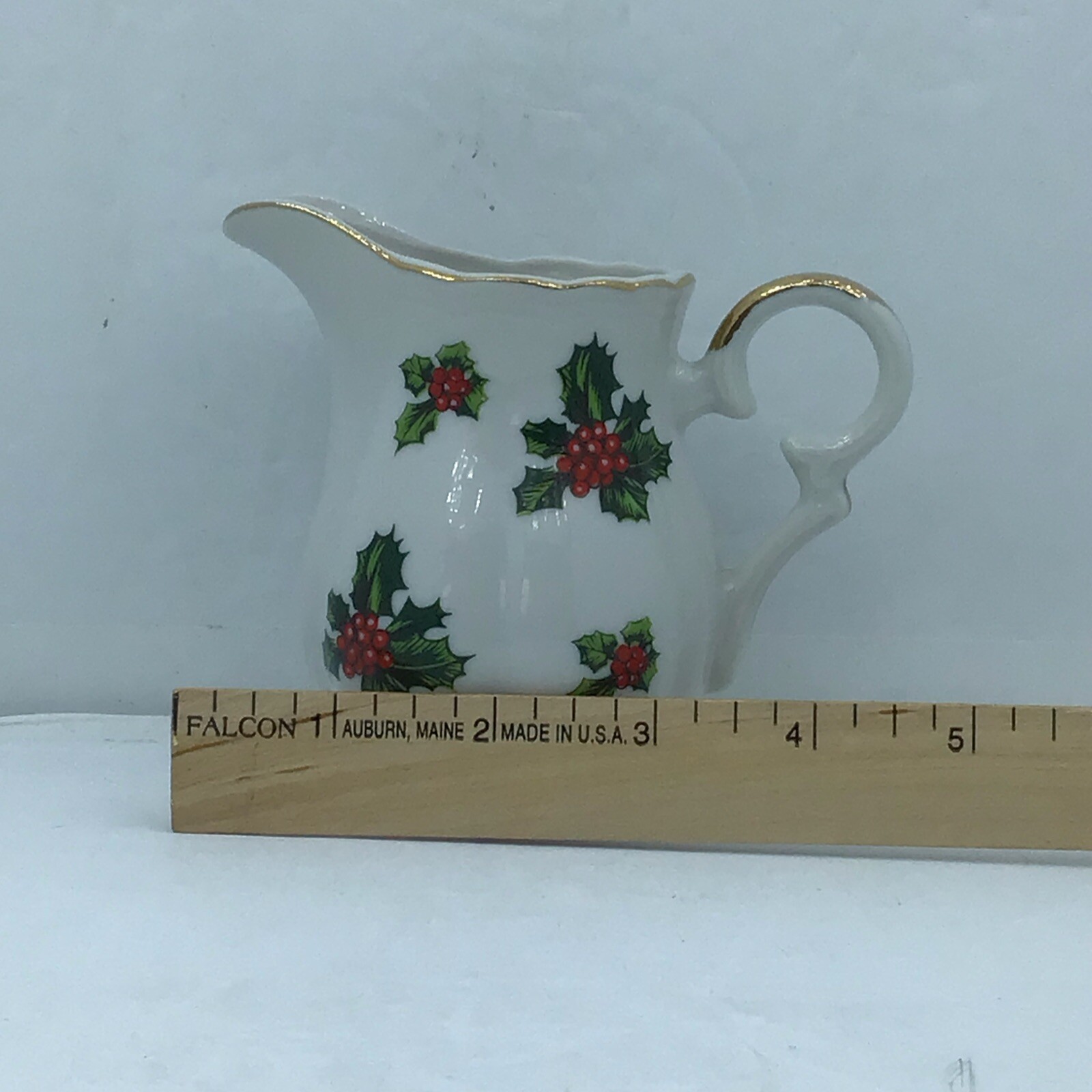 Lefton China Holly Berry Vintage Creamer Pitcher 7949