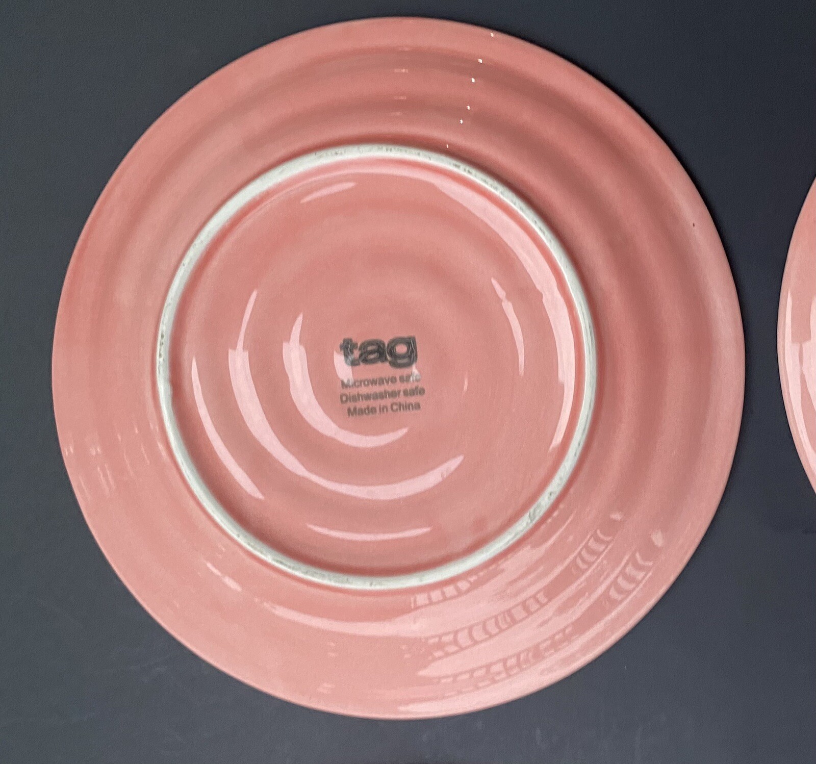 4 Pink Easter Bunny Rabbit Dinner Plates Set ~8.75″ D Tag Brand Tablescapes
