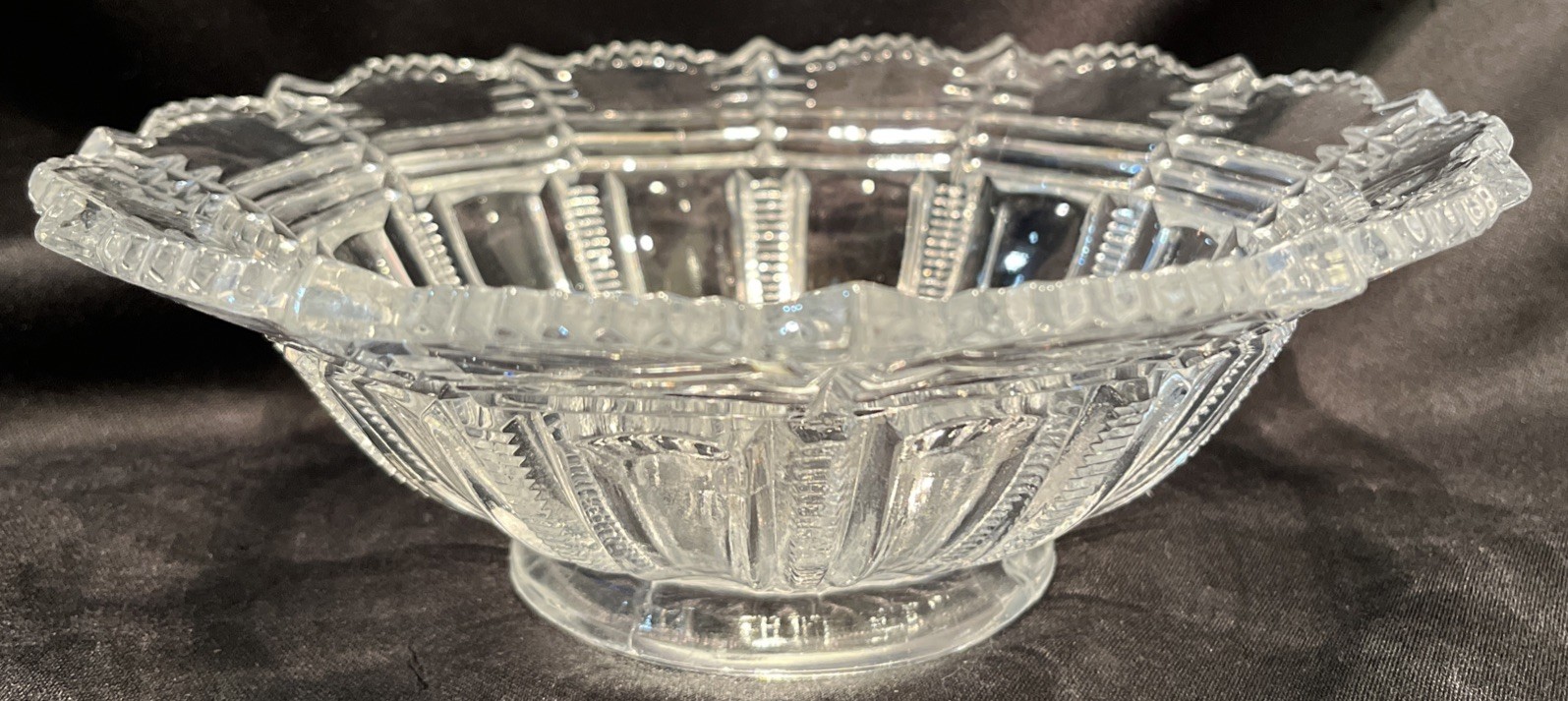 Antique Paris Bryce Higbee And Company Early American, Pattern Glass Bowl