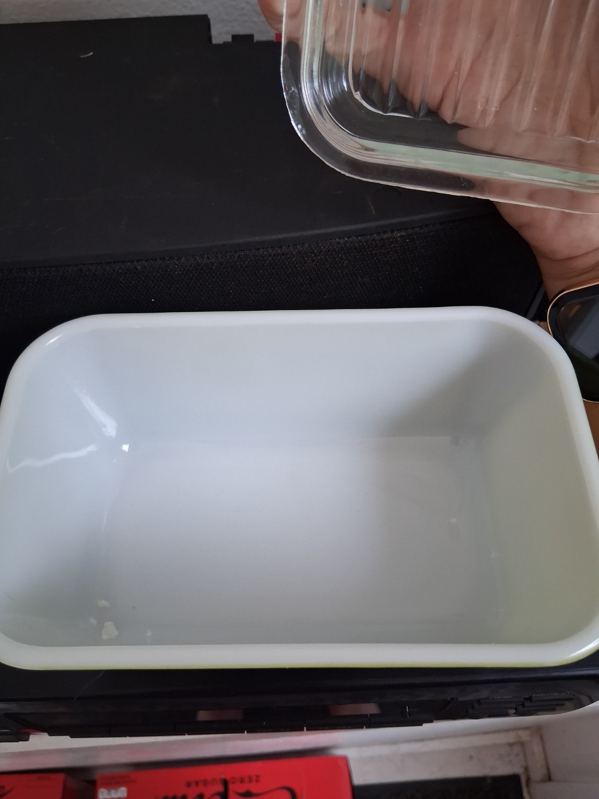 Vintage Pyrex Green Rectangle Dish #0502 | 1-1/2 PT. | with Lid