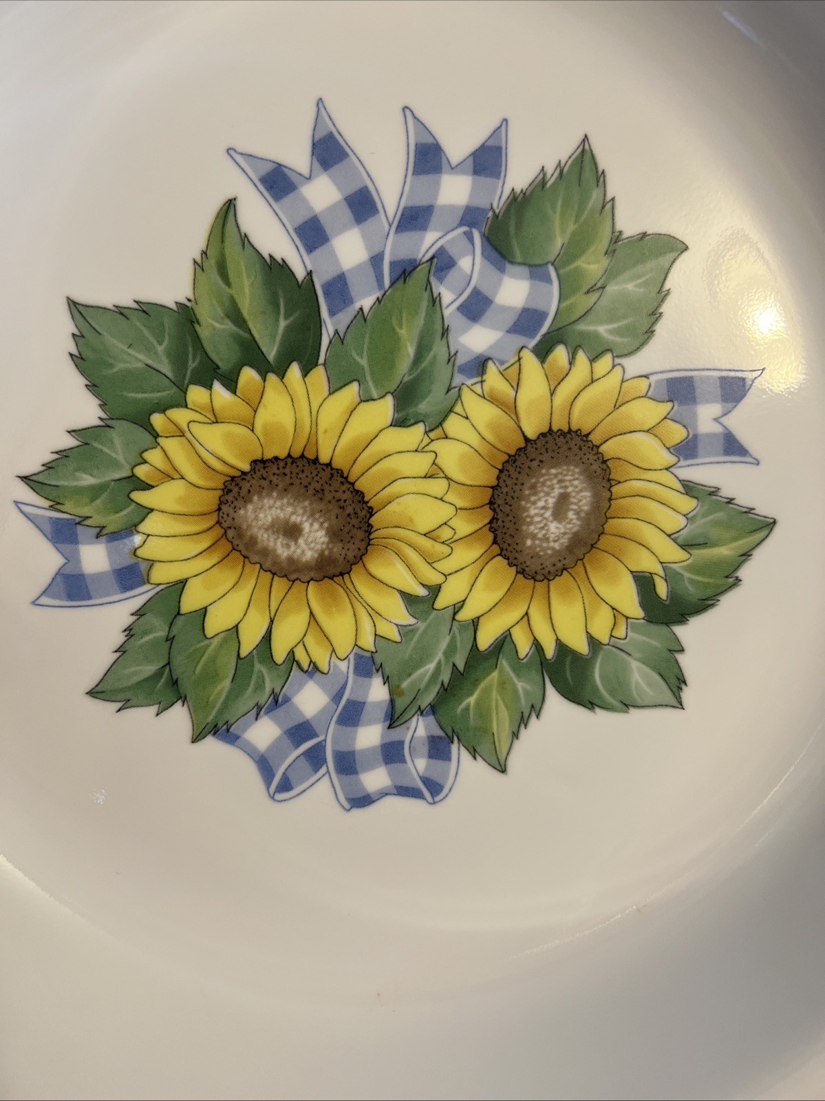 vtg Corelle Sunsation Sunflower 10.25″ Pie Serving Platter Plate Bowl Dish