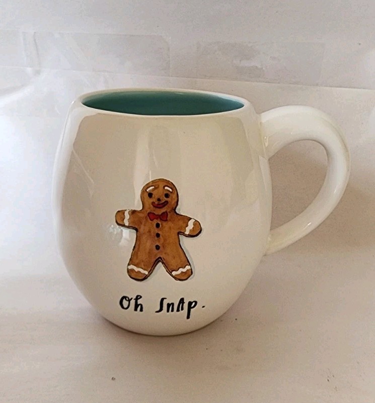 Rae Dunn Coffee/Tea Mug ‘Oh Snap’ Gingerbread Man Artisan Collection