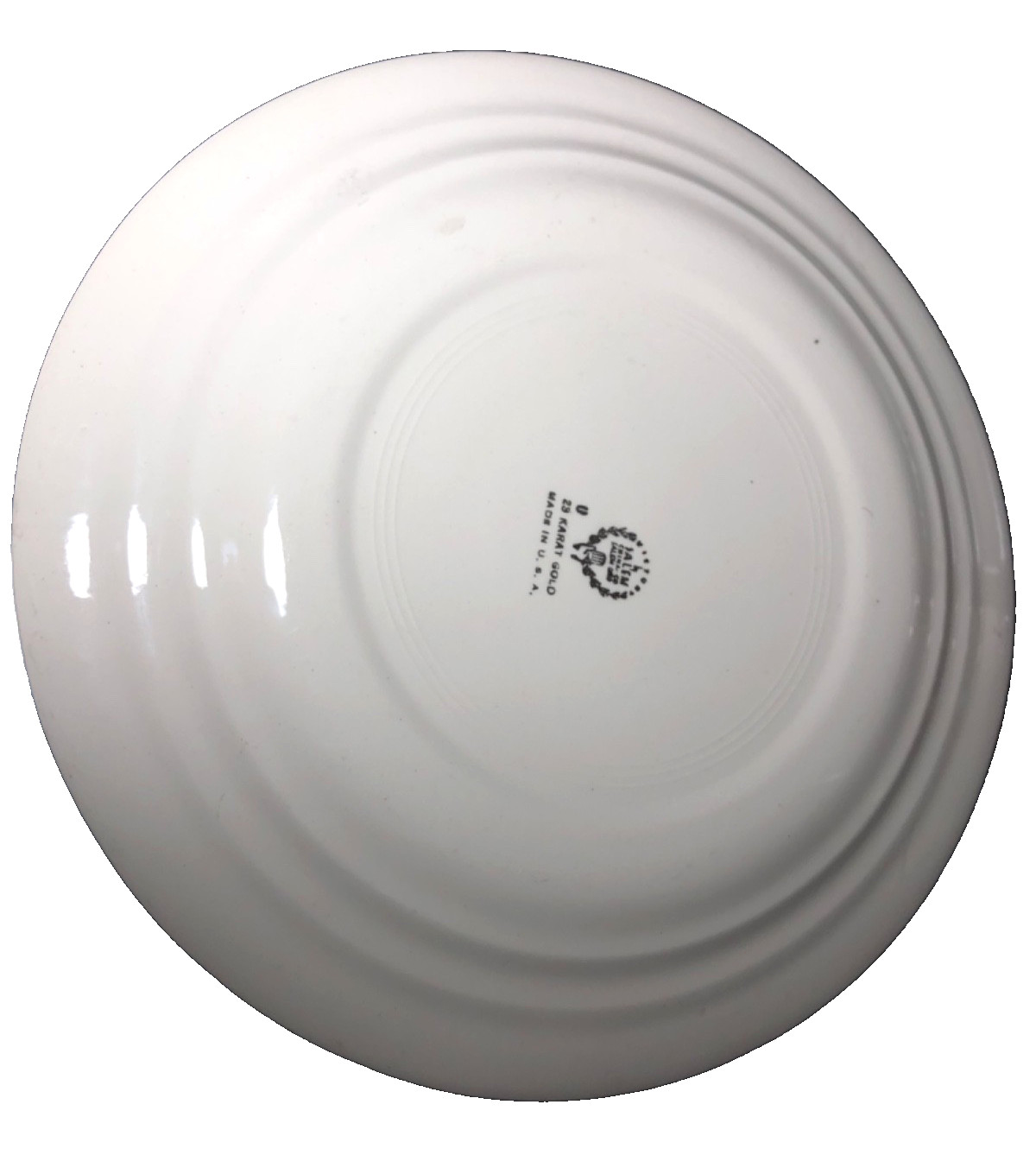 Victory by Salem China Ivory Plate 9.5” SLM22 P.P. Floral – w 23K Gold Trim