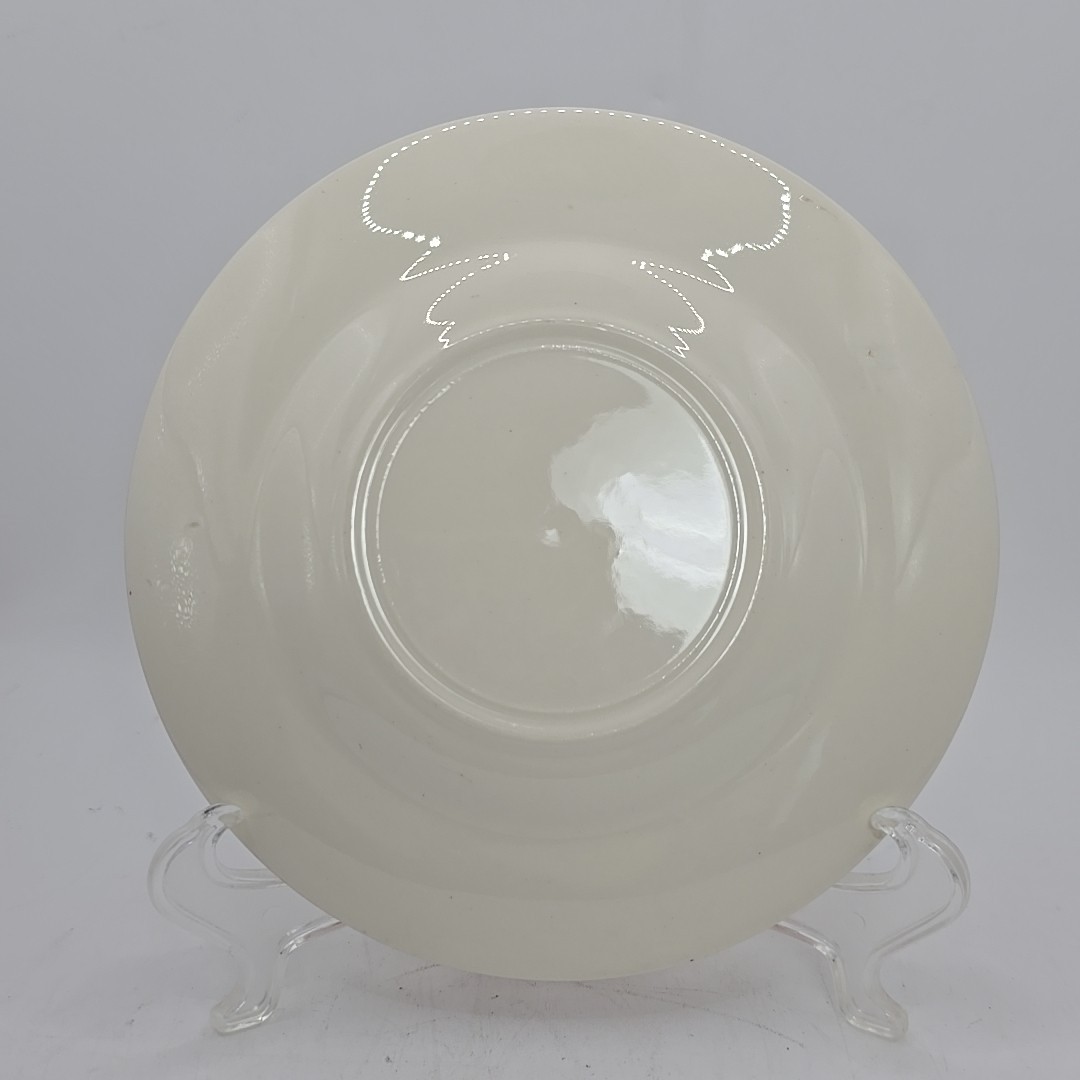 Vintage Homer Laughlin Eggshell Cavalier Pink Rim 6.25 In Bread Plate Floral USA