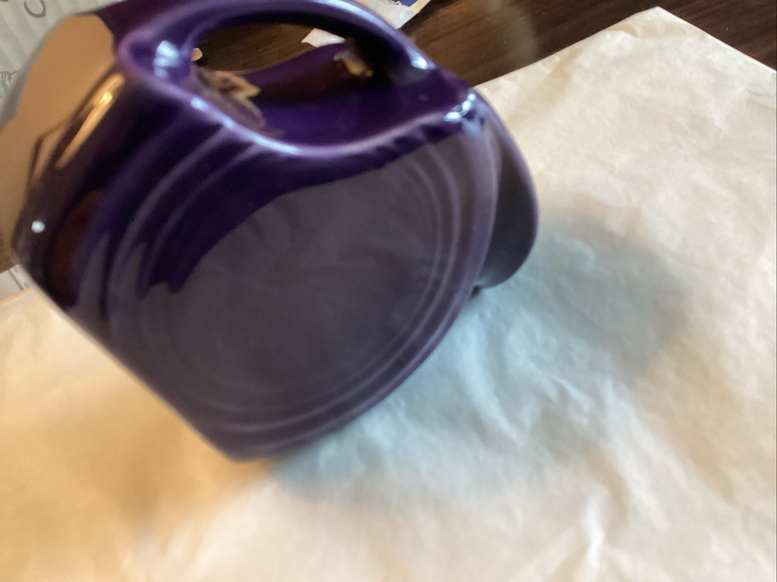MINI DISK PITCHER creamer DEEP PURPLE NEW FIESTA 5 OZ. RARE