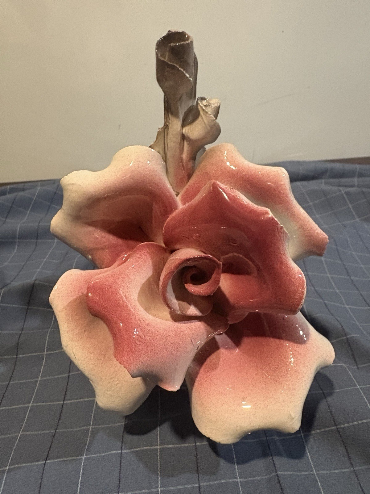 4 Vintage 1920’s Italian Capodimonte Flowers Roses Handmade In Italy