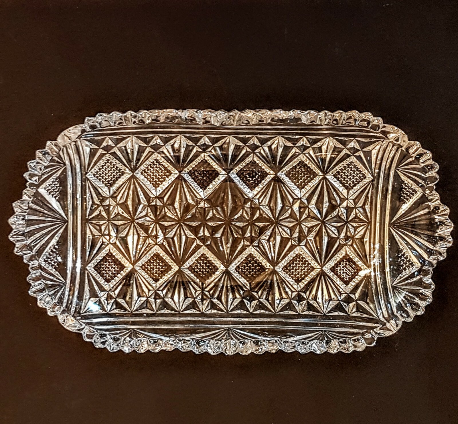 IHC McKee Bros Teutonic Serving Dish 8 in Oval Antique 1880’s EAPG Glass Celery