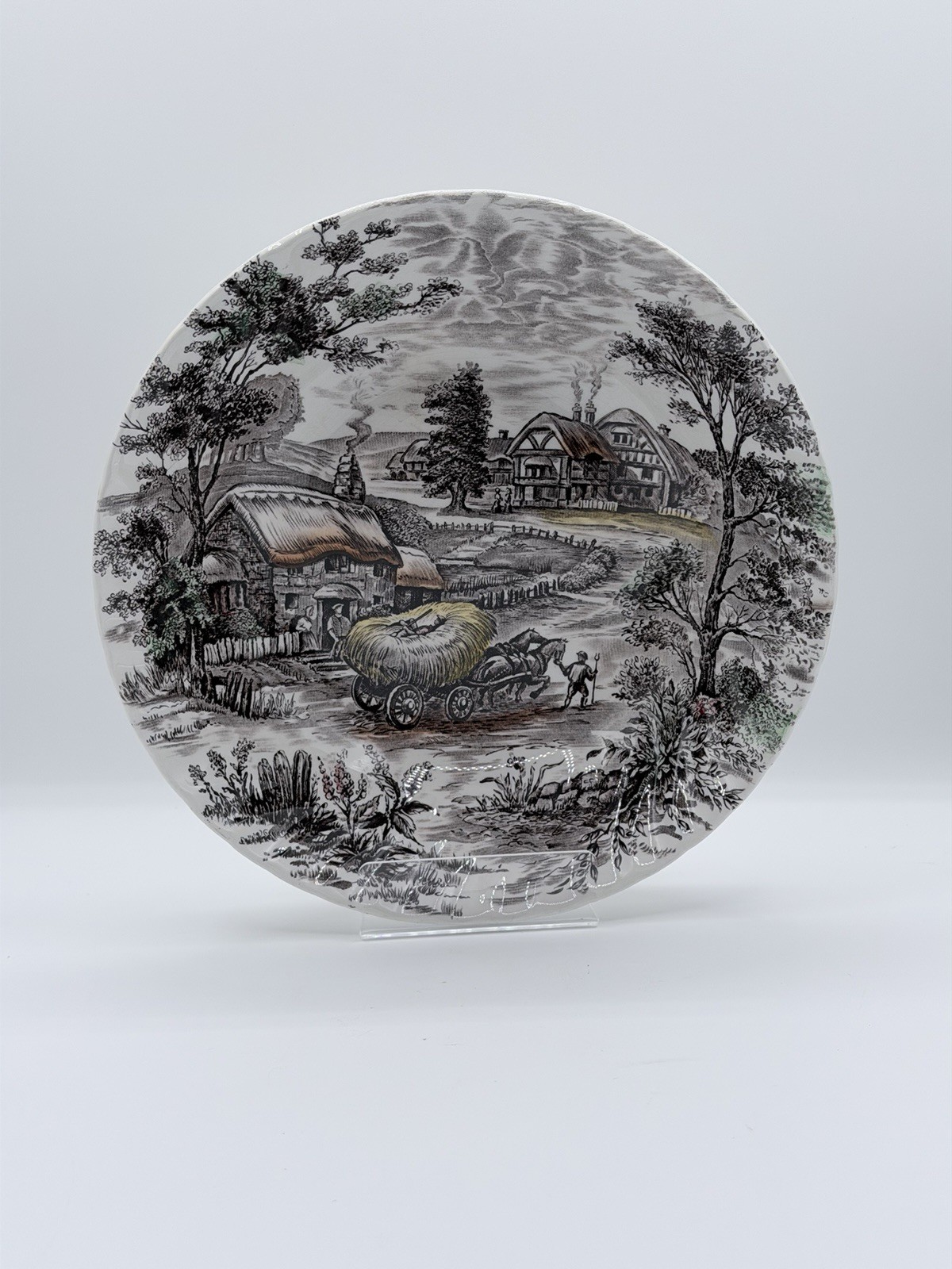 Staffordshire Ironstone Yorkshire Multicolor 9″ Round Vegetable Bowl England