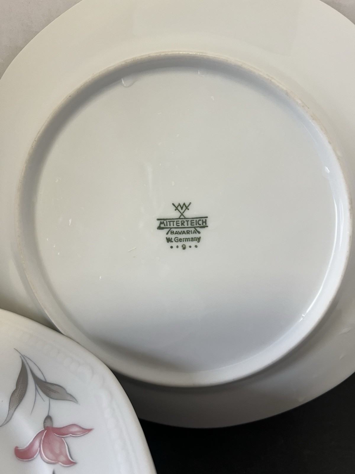 (5) Vintage Mitterteich Porcelain Salad Plates MIT71 Germany Hexagon 7.5”W A+++