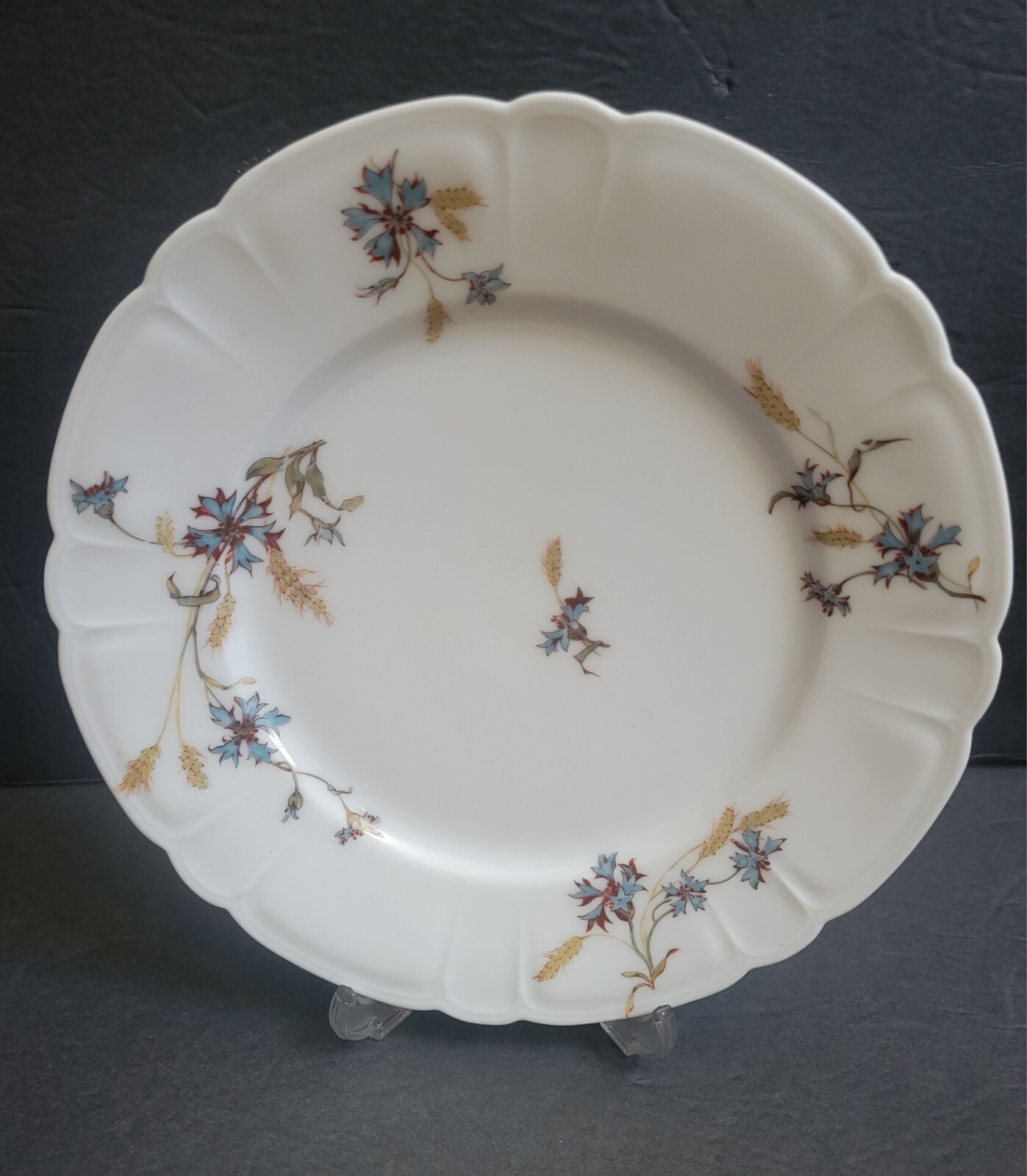 Set of 7 Haviland Limoges Schleiger 73 Blue Cornflower Salad Plates NEW