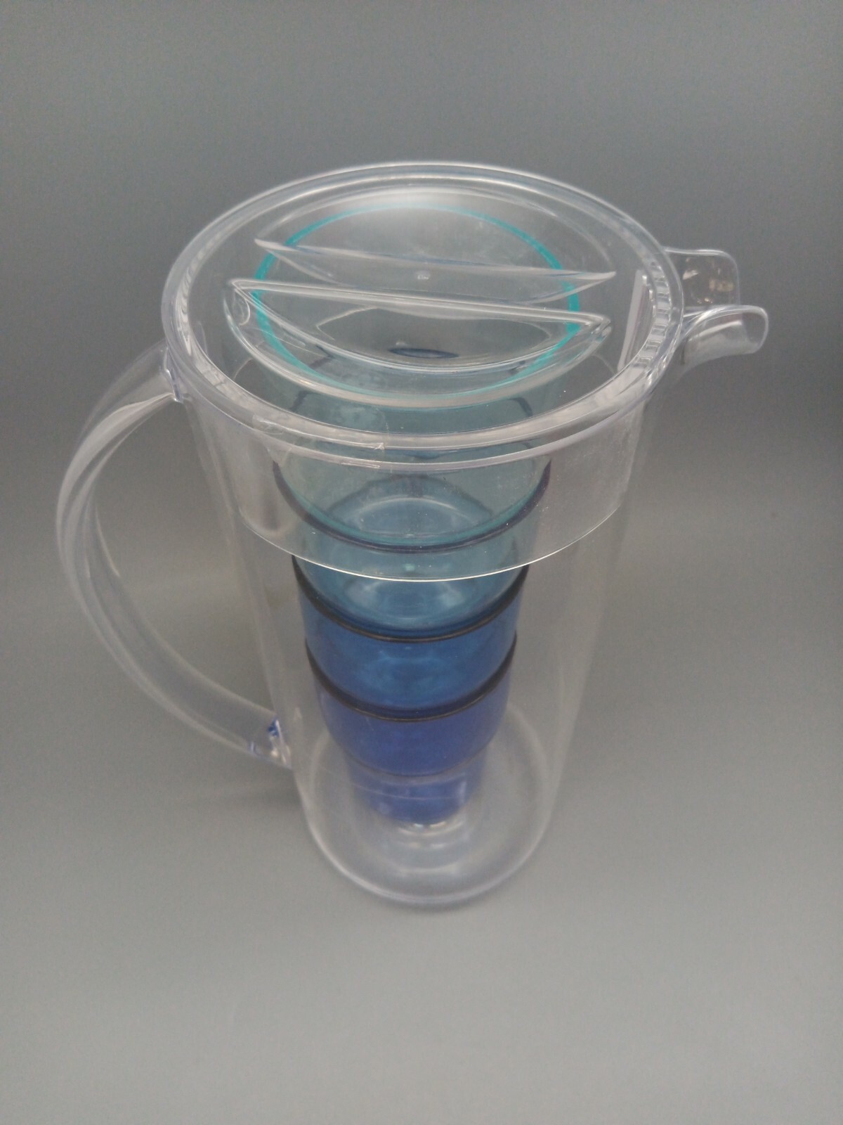 Tarhong Simple Stacked Nested Pitcher 6 piece Set with Stacking 15oz Tumblers