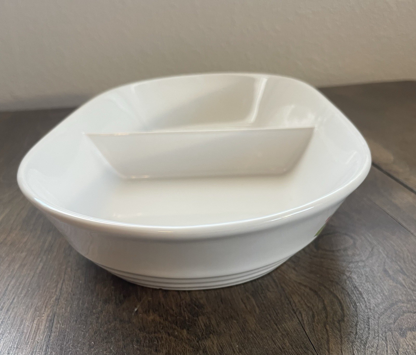 Vintage Action 80’s Strawberry Stoneware Oval Divided Serving Baking Dish 13”