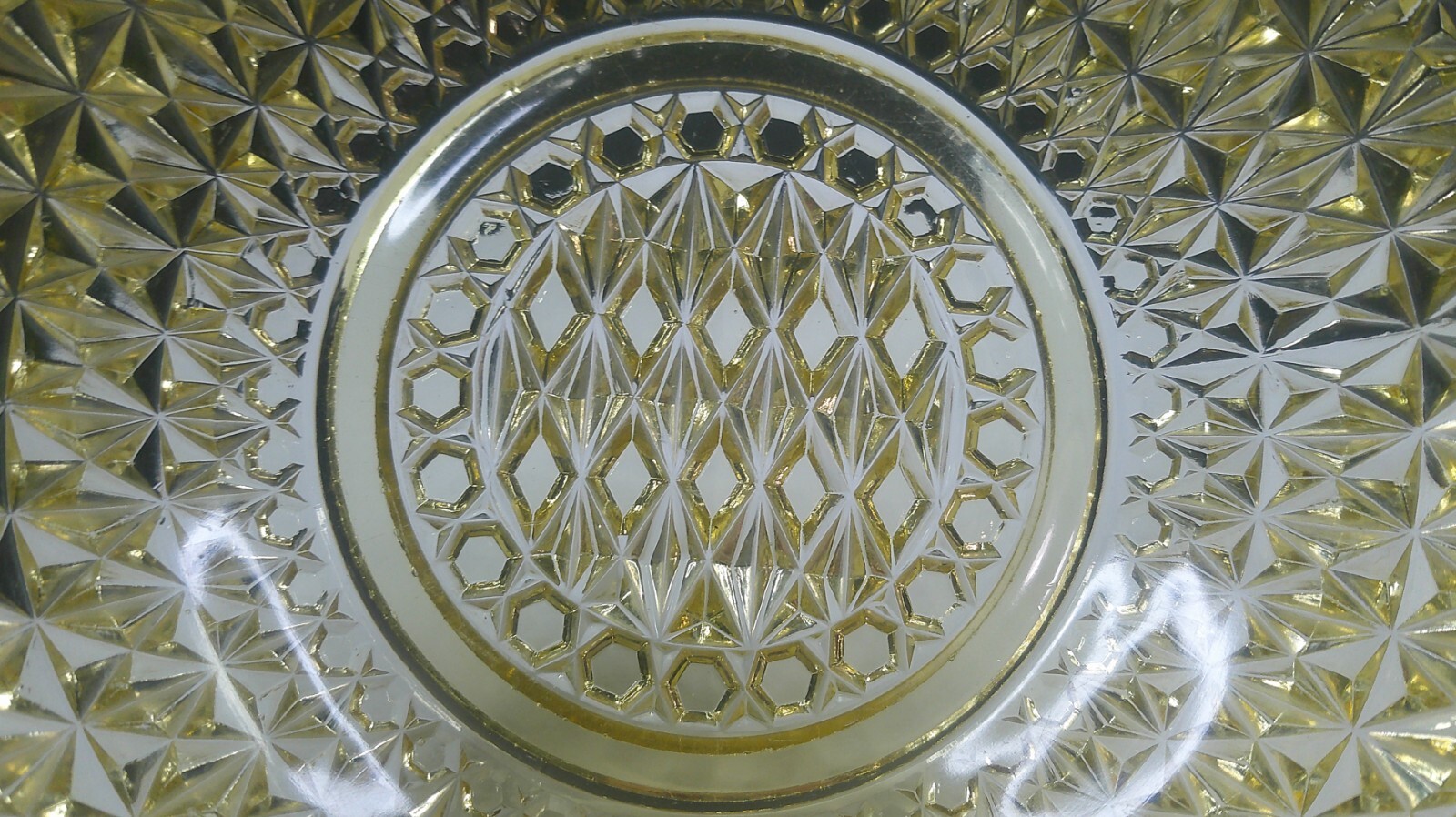 Pressed Diamond, #775, Central Glass Co, Amber Bowl, EAPG, USA, c1885, VgCd