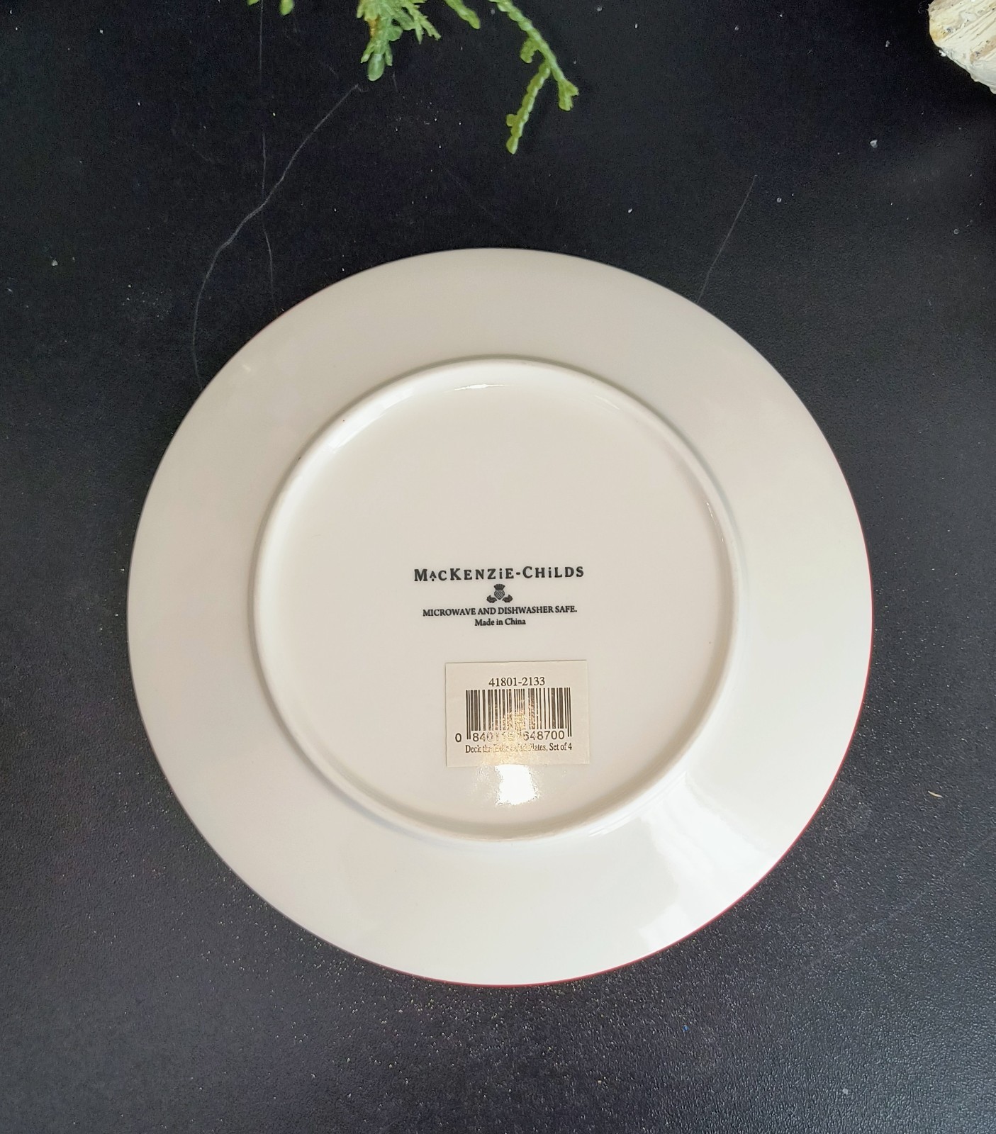 Mackenzie Childs Deck The Halls Dinnerware – 4 Piece Place Settings. NEW