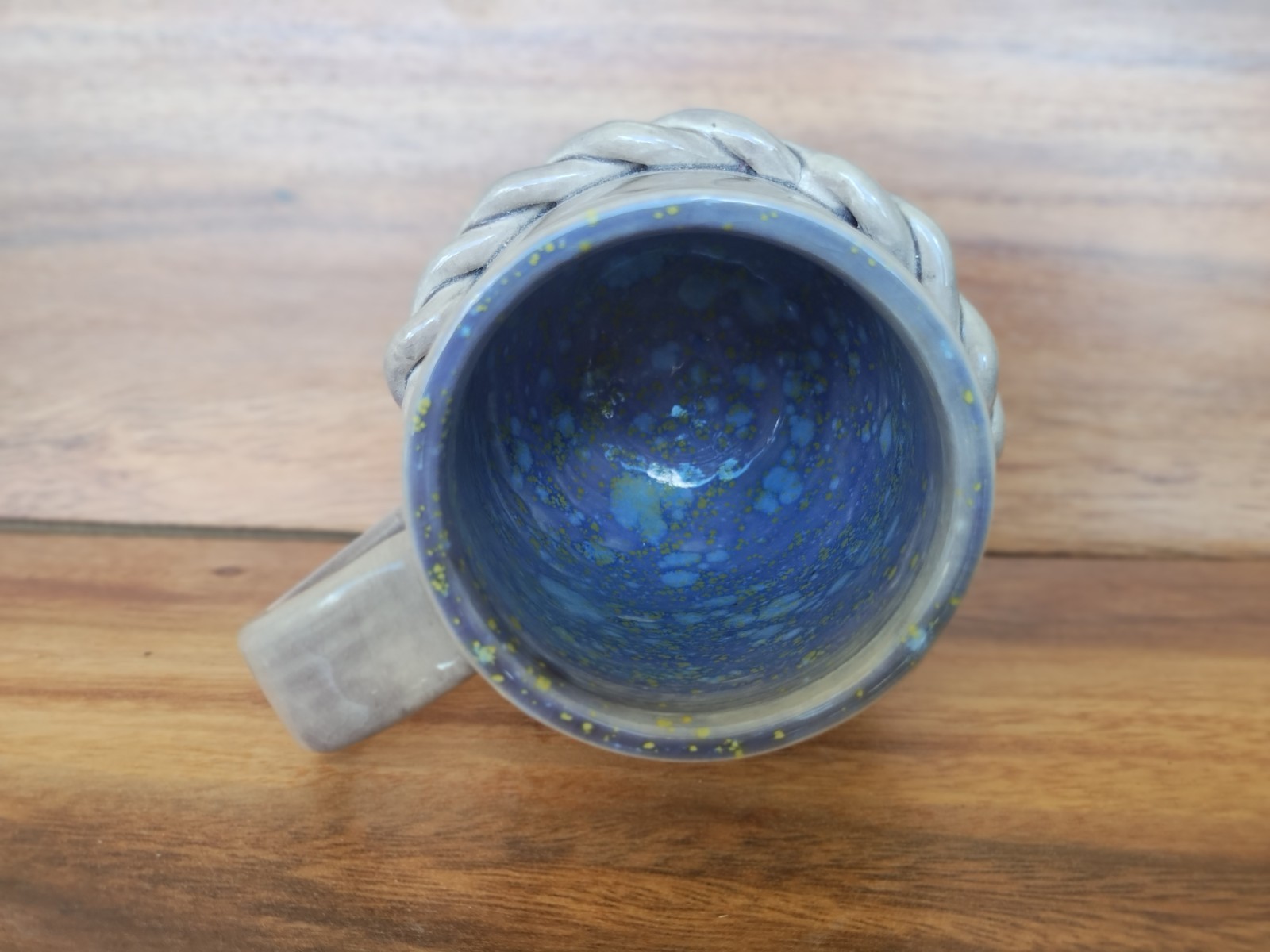 Unique Handmade Artisan Placenta Ceramic 15 oz Lavender Mug