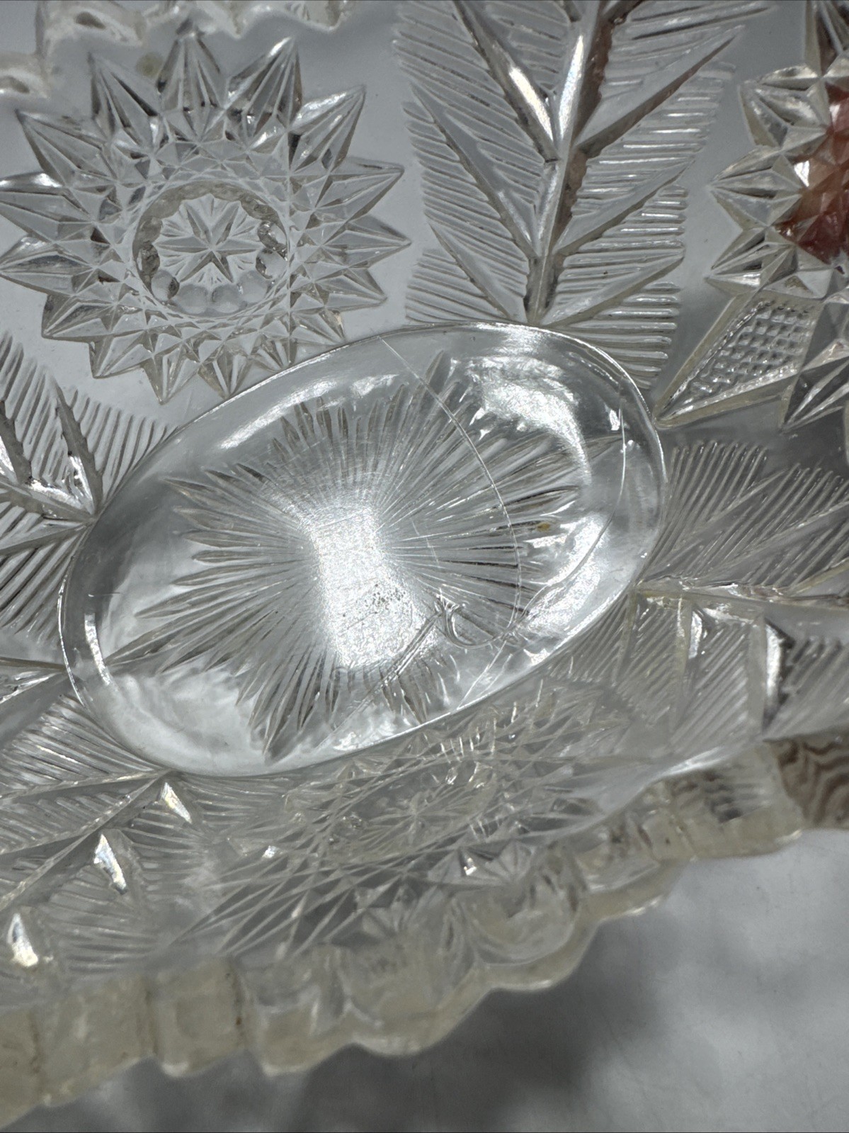 EAPG Westmoreland Specialty FERN BURST Relish Dish 1905 rare
