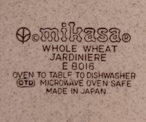 Vintage Mikasa Whole Wheat Jardiniere Dinner Plates 10 7/8″ Made In Japan E8016