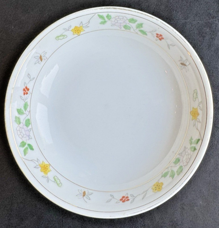 Noritake Field Japan N1611 5” Floral Bee Gold Rim Sauce Dessert Bowl MCM READ