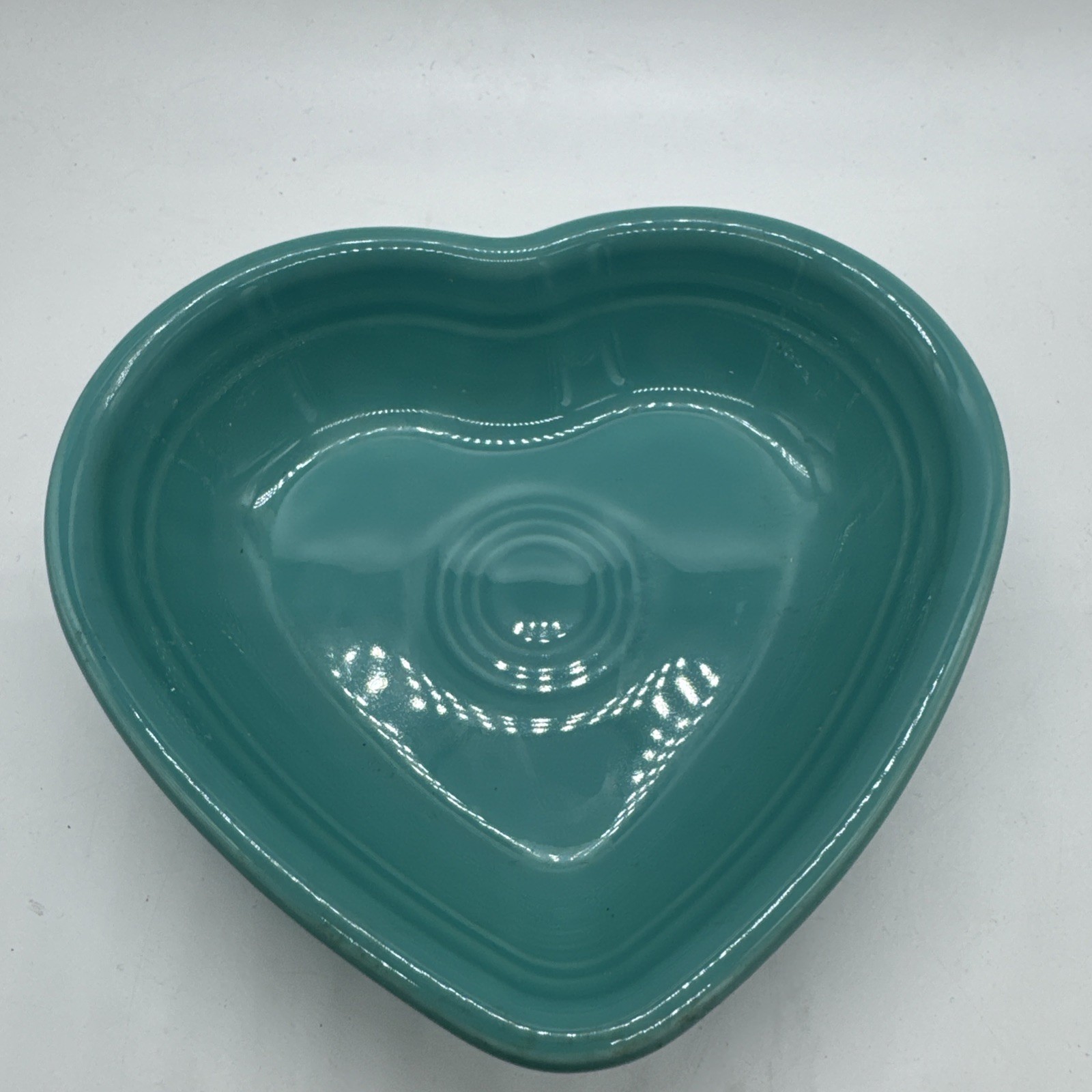NEW FIESTA WARE Medium HEART BOWL DIP FRUIT CANDY DESSERT turquoise blue