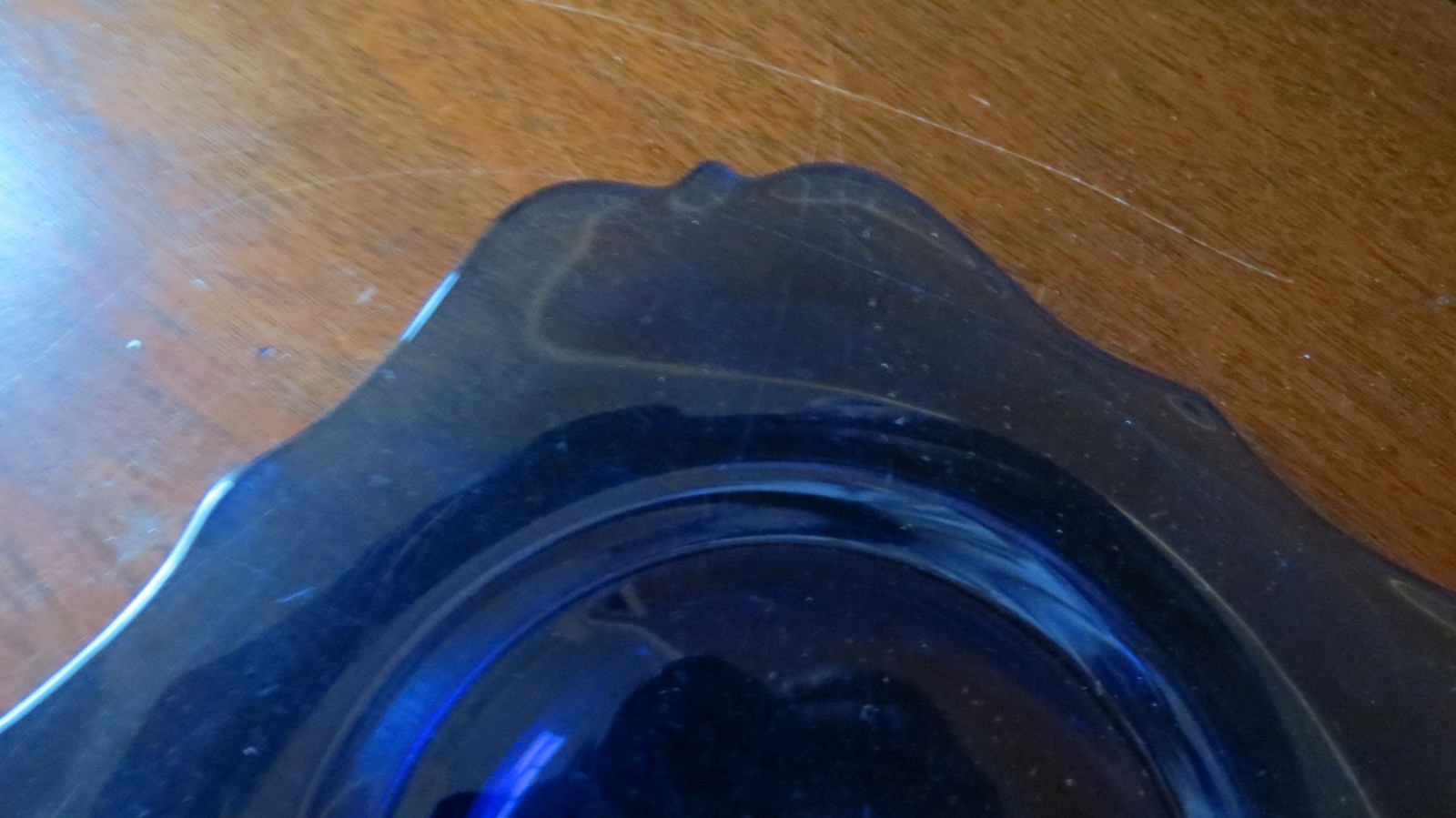 Diamond Glass Co 99 Cobalt Blue 8 ¼” Square Luncheon Plate(s)