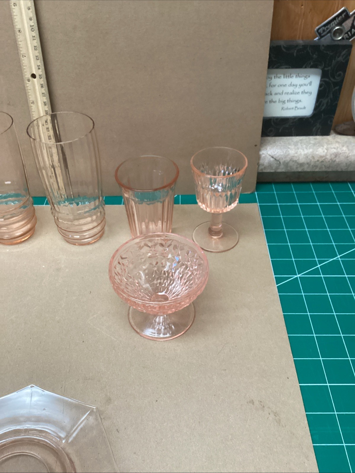 Large Vintage Lot 25 Pieces Mixed Pink Depression Glass