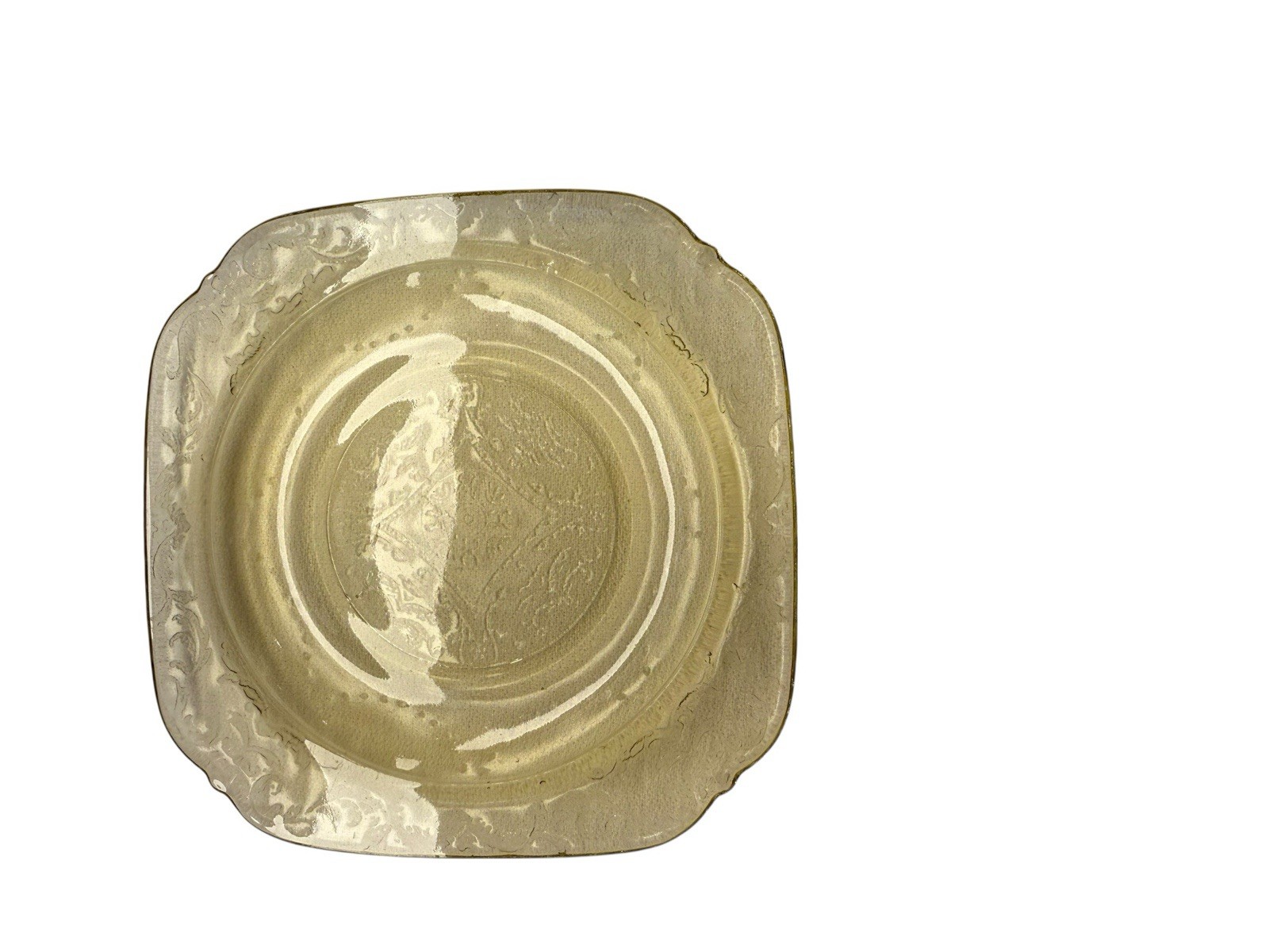 Vintage Federal Glass Madrid Amber Depression Glass 6″ Bread Butter Plate 1930s