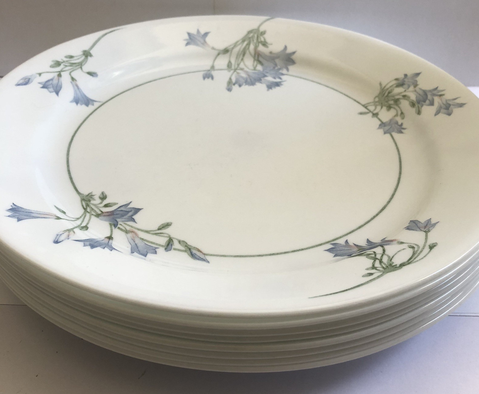 Vintage Corelle By Corning Blue Dusk Dinner Plates 10.25″ Vitrelle Set Of 8