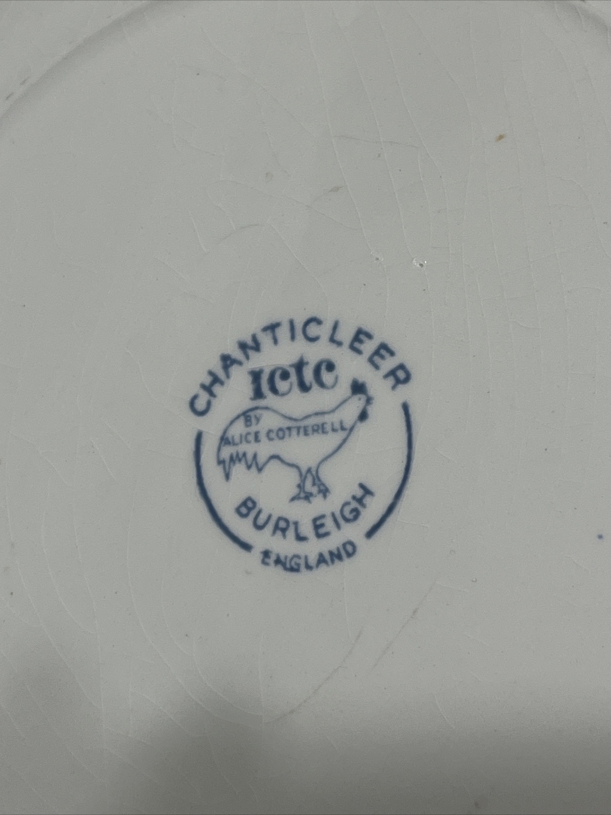 VTG Chanticleer Ictc – Alice Cotterell Rooster 10” Dinner Plate Burleigh England