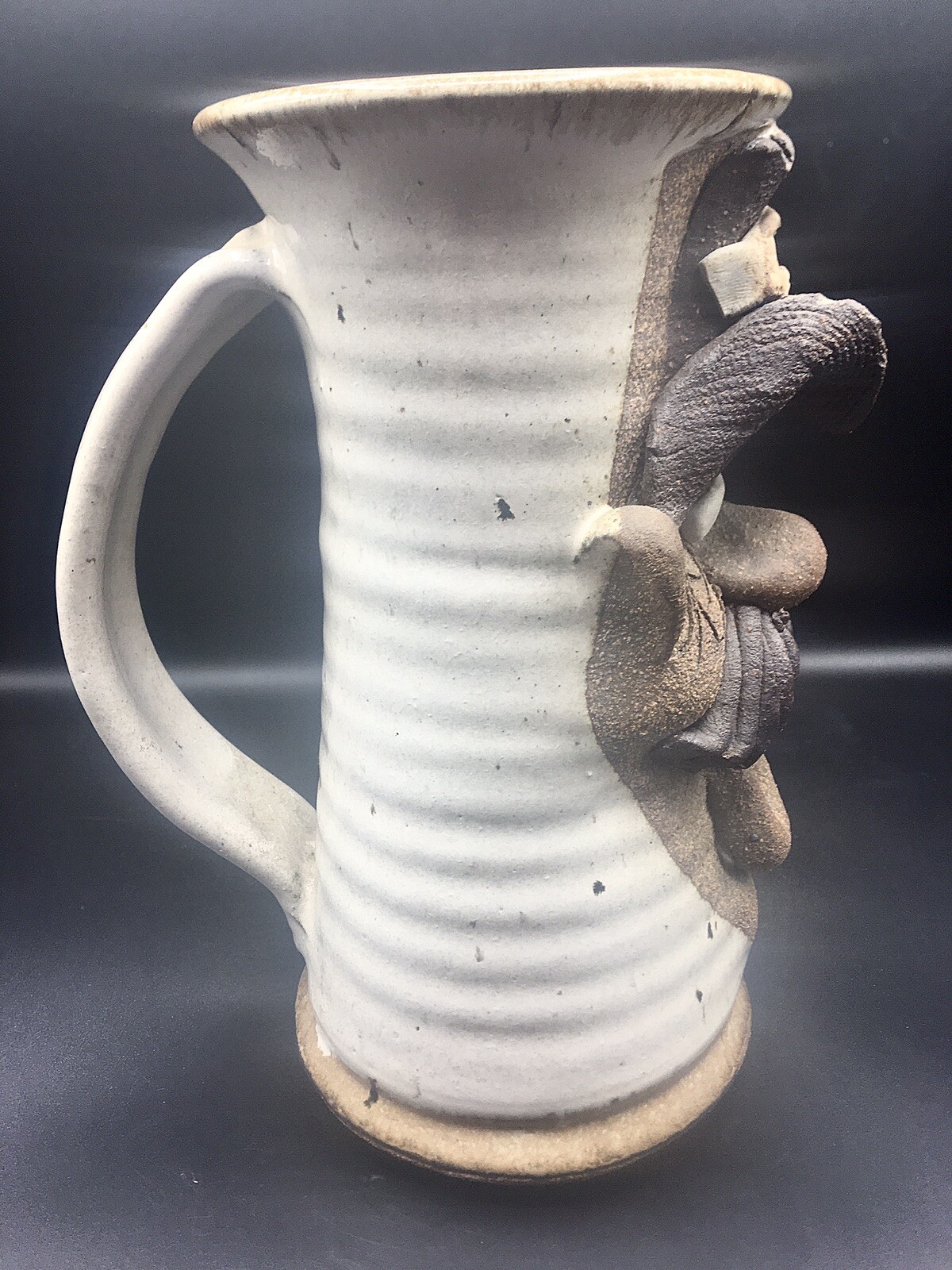 Wasted Cowboy Stoneware Handmade Mahon Funny Face Ceramic Pottery Mug Stein