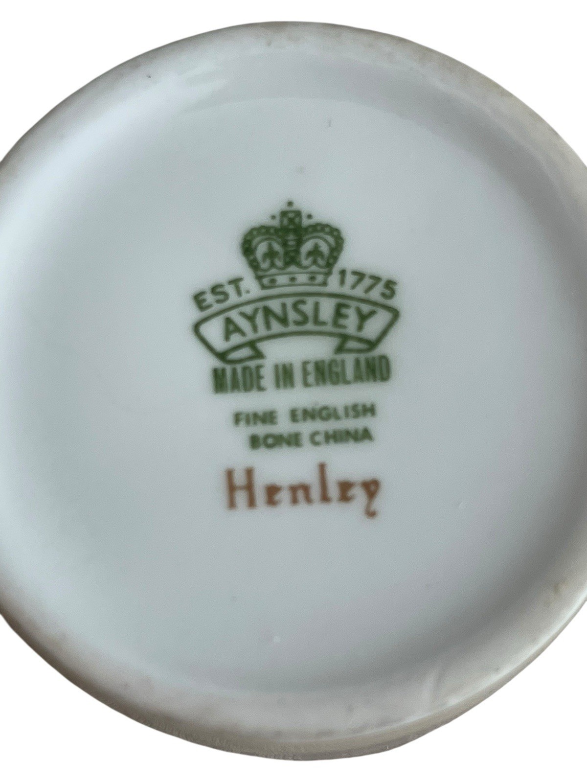 Vintage Aynsley Henley Demitasse Cup & Saucer Bone China Made in England