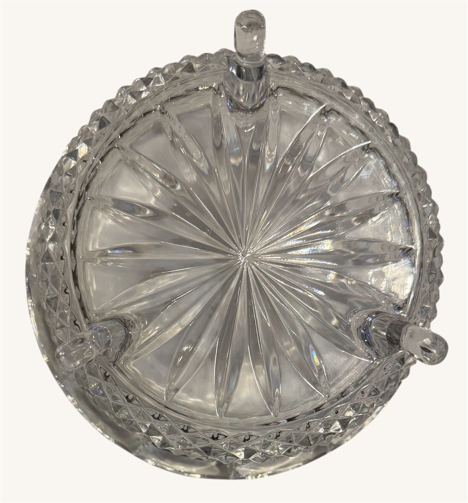 Vintage Anchor Hocking Wexford Clear Glass Footed Bowl 7″
