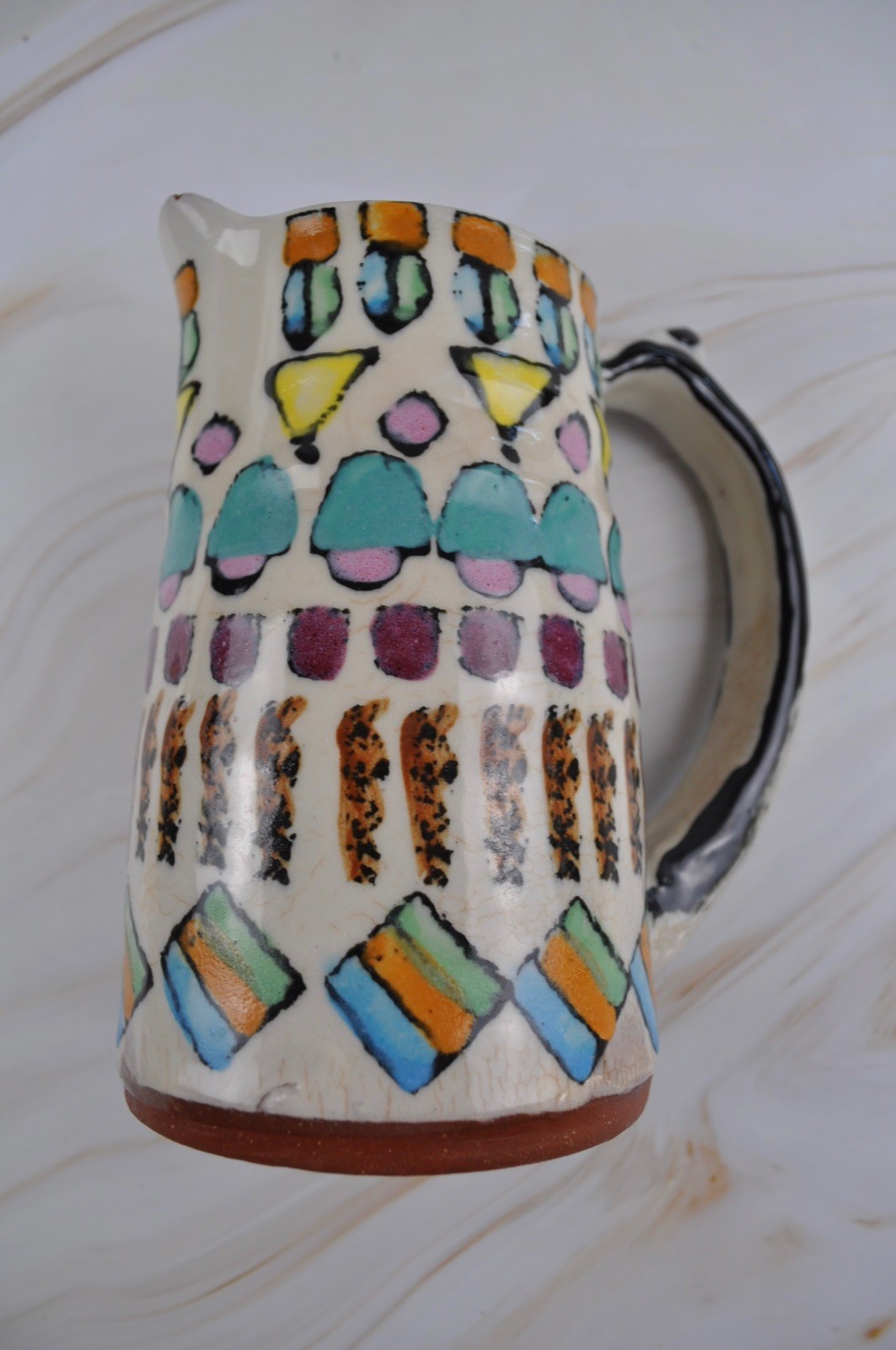 Vintage Tom Phinney Ceramic Abstract Pitched Signed 1988