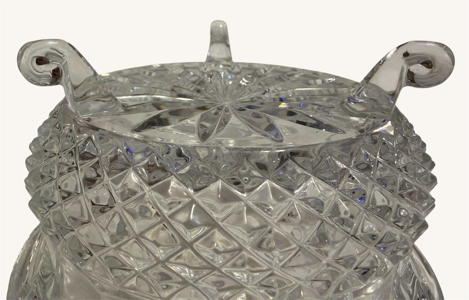 Vintage Anchor Hocking Wexford Clear Glass Footed Bowl 7″