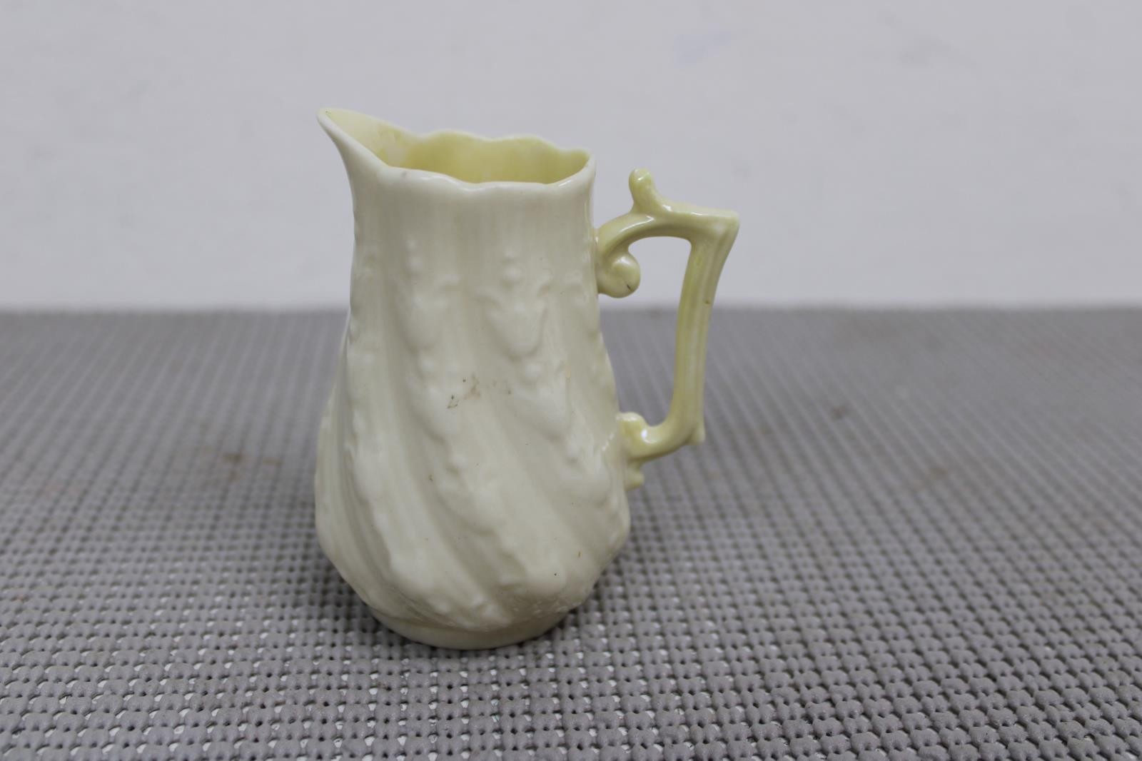 Rare Yellow Belleek Creamer 2nd Black Mark 1891-1926