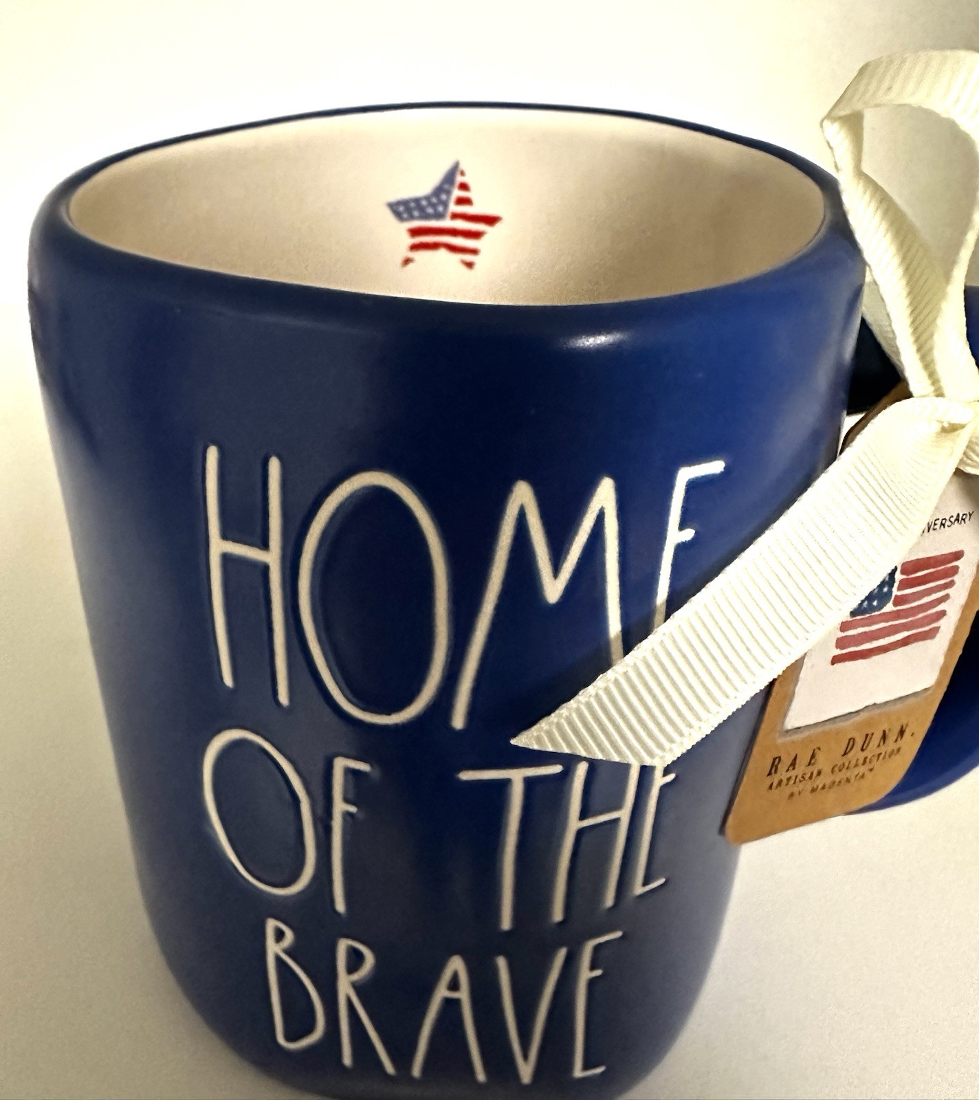 Rae Dunn HOME OF THE BRAVE Patriotic 2026 America 250th Anniversary Mug NEW