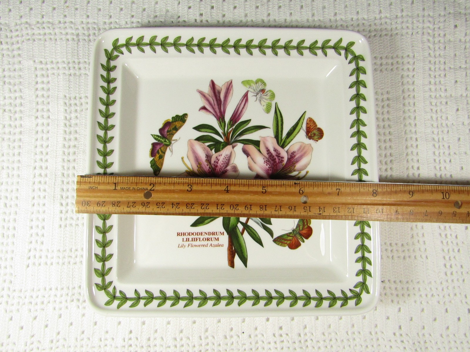 Set of 3 Portmeirion Botanic Garden 8″ Square Salad Dessert Plates EUC
