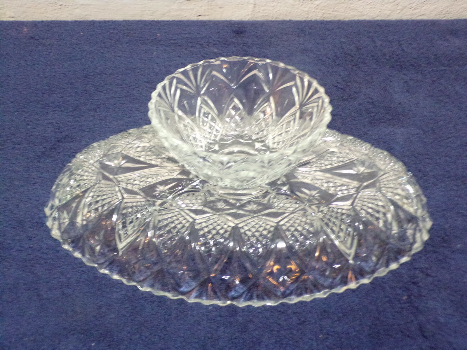 Vintage Oval Mayell Queen Anne Relish Tidbit Divided or Compote Dish on Pedestal